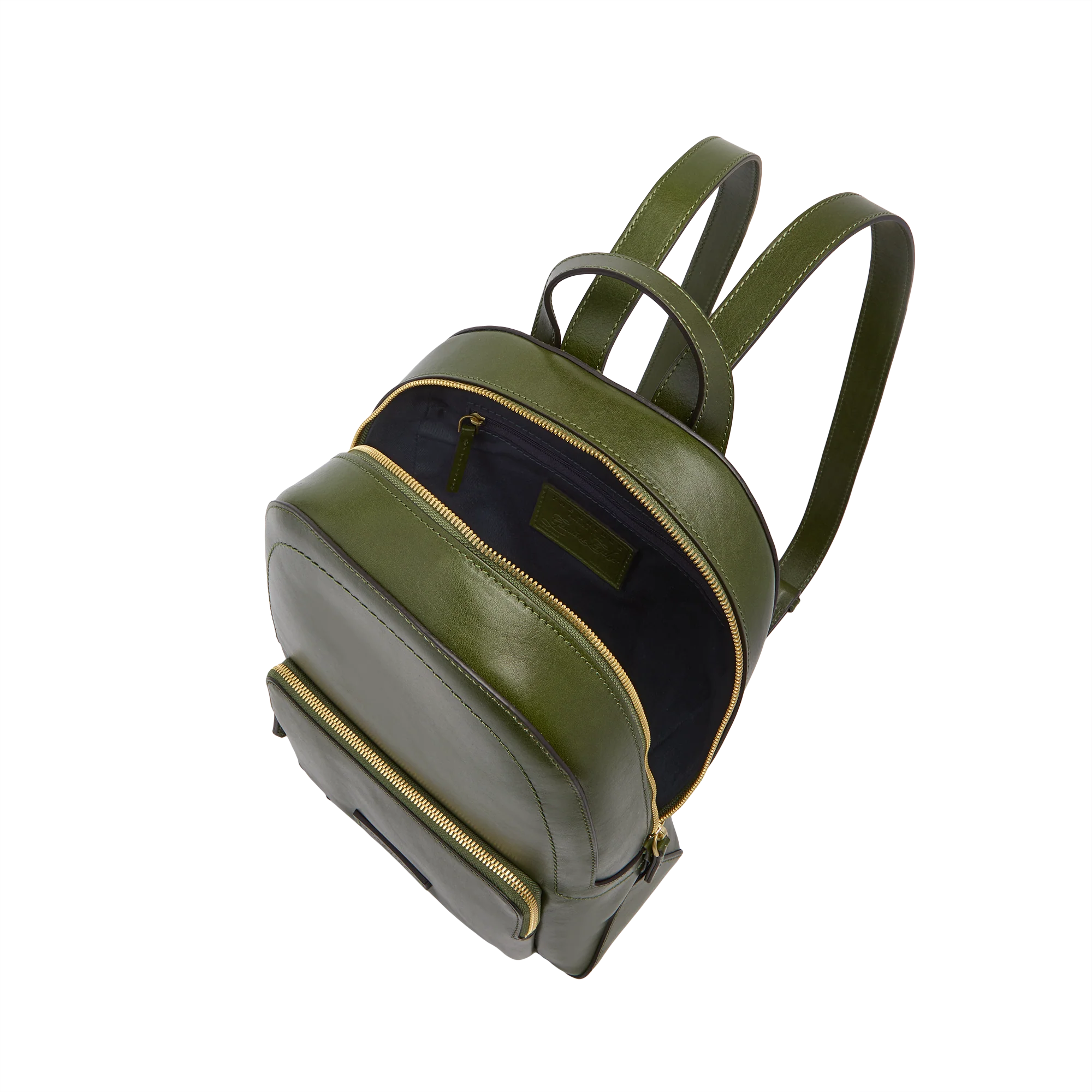 Women’s leather backpack with front pocket - Image 4