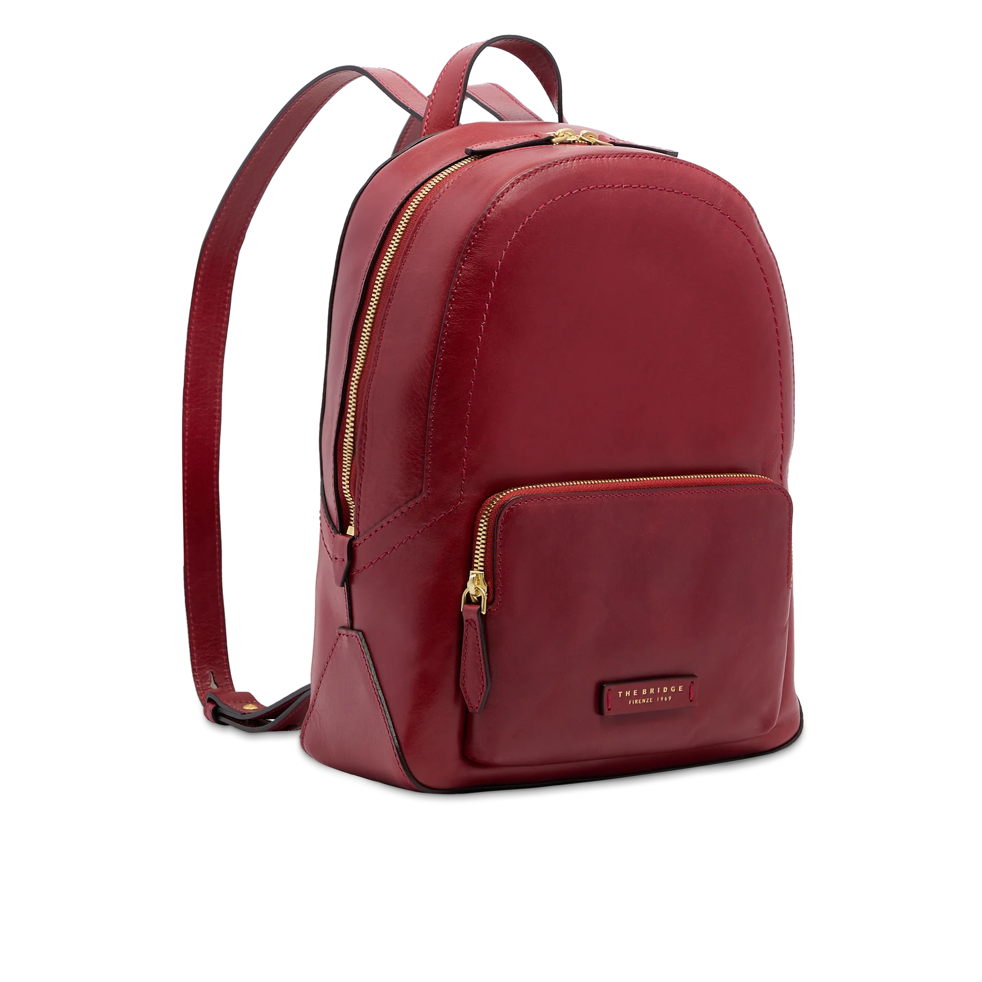 Women’s leather backpack with front pocket - Image 2