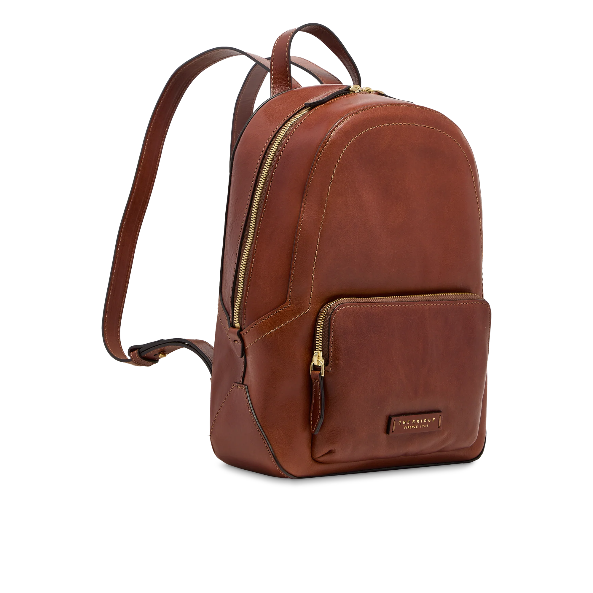 Women’s leather backpack with front pocket - Image 2
