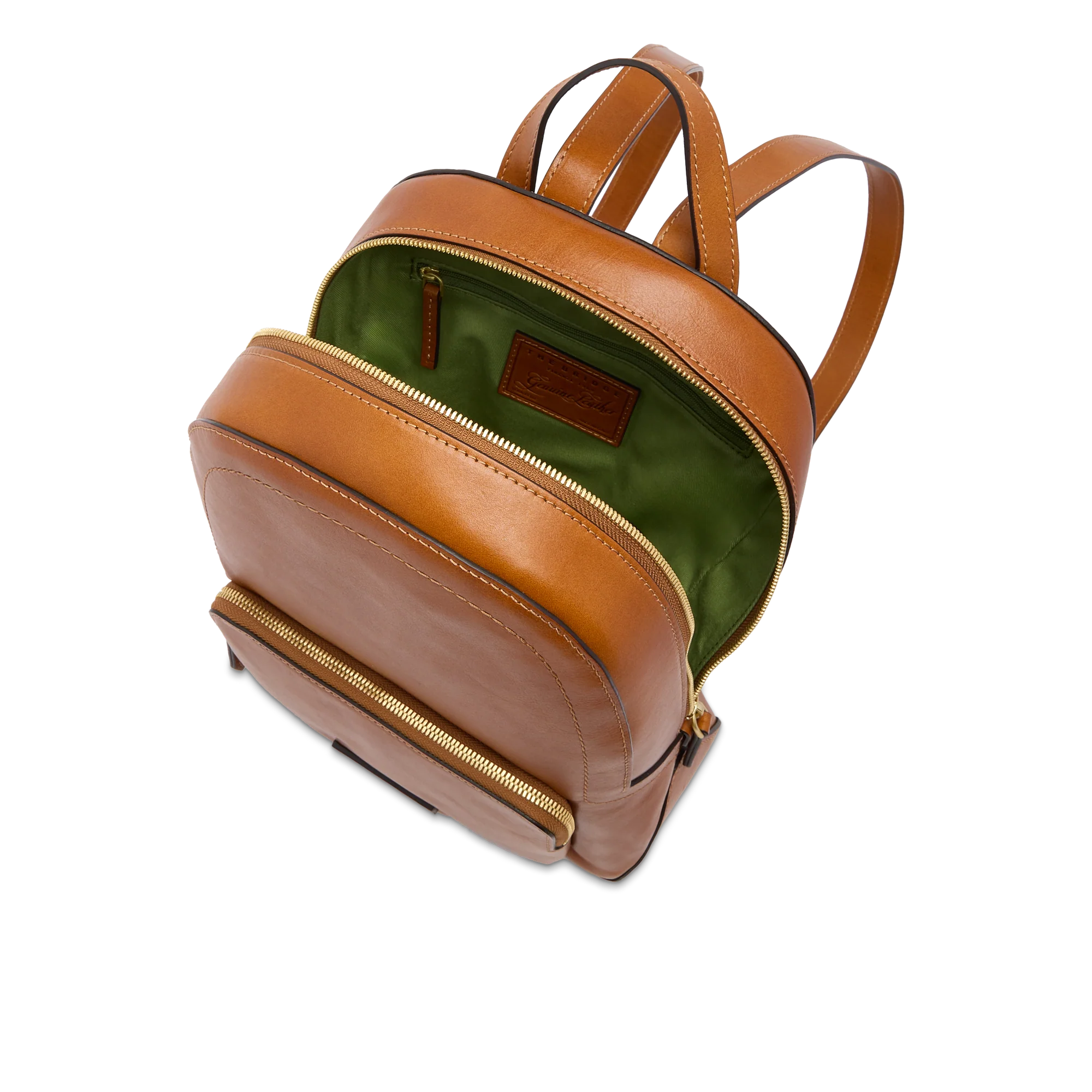 Women’s leather backpack with front pocket - Image 4