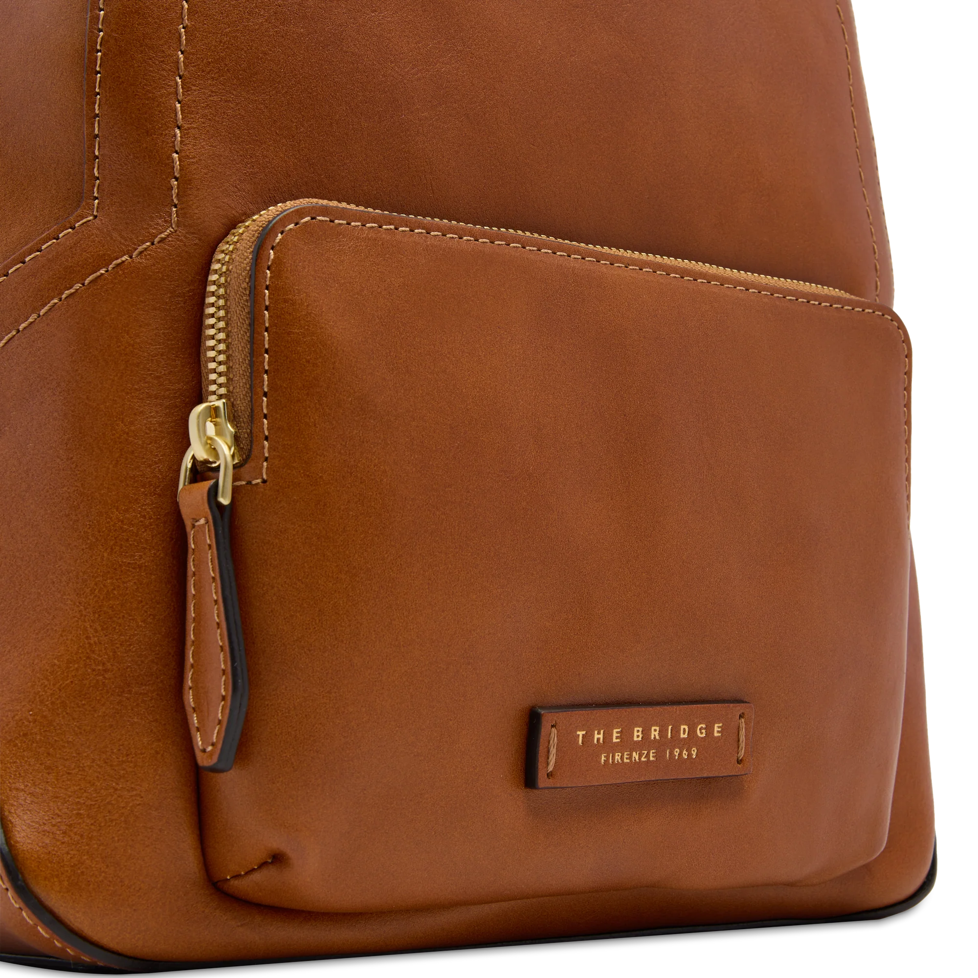 Women’s leather backpack with front pocket - Image 5