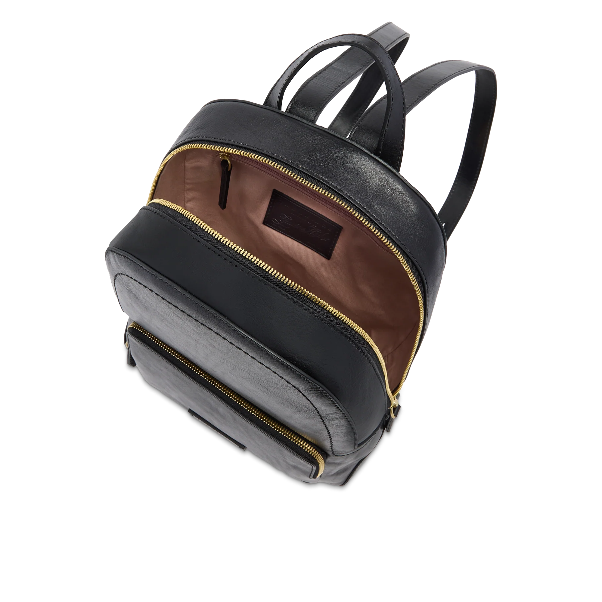 Women’s leather backpack with front pocket - Image 4