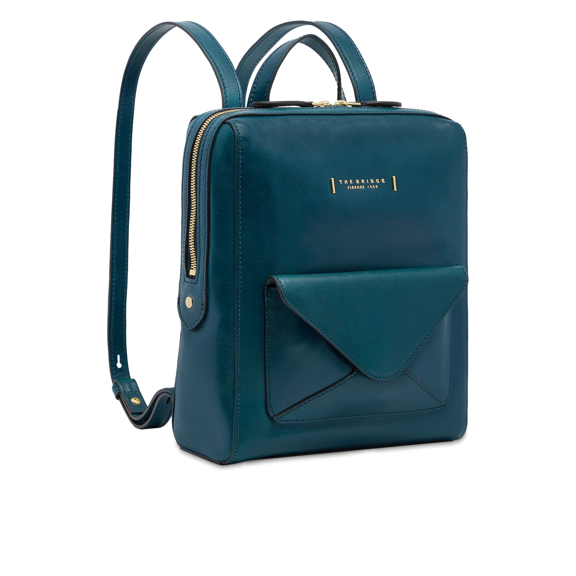 Women’s leather backpack with front pocket - Image 2