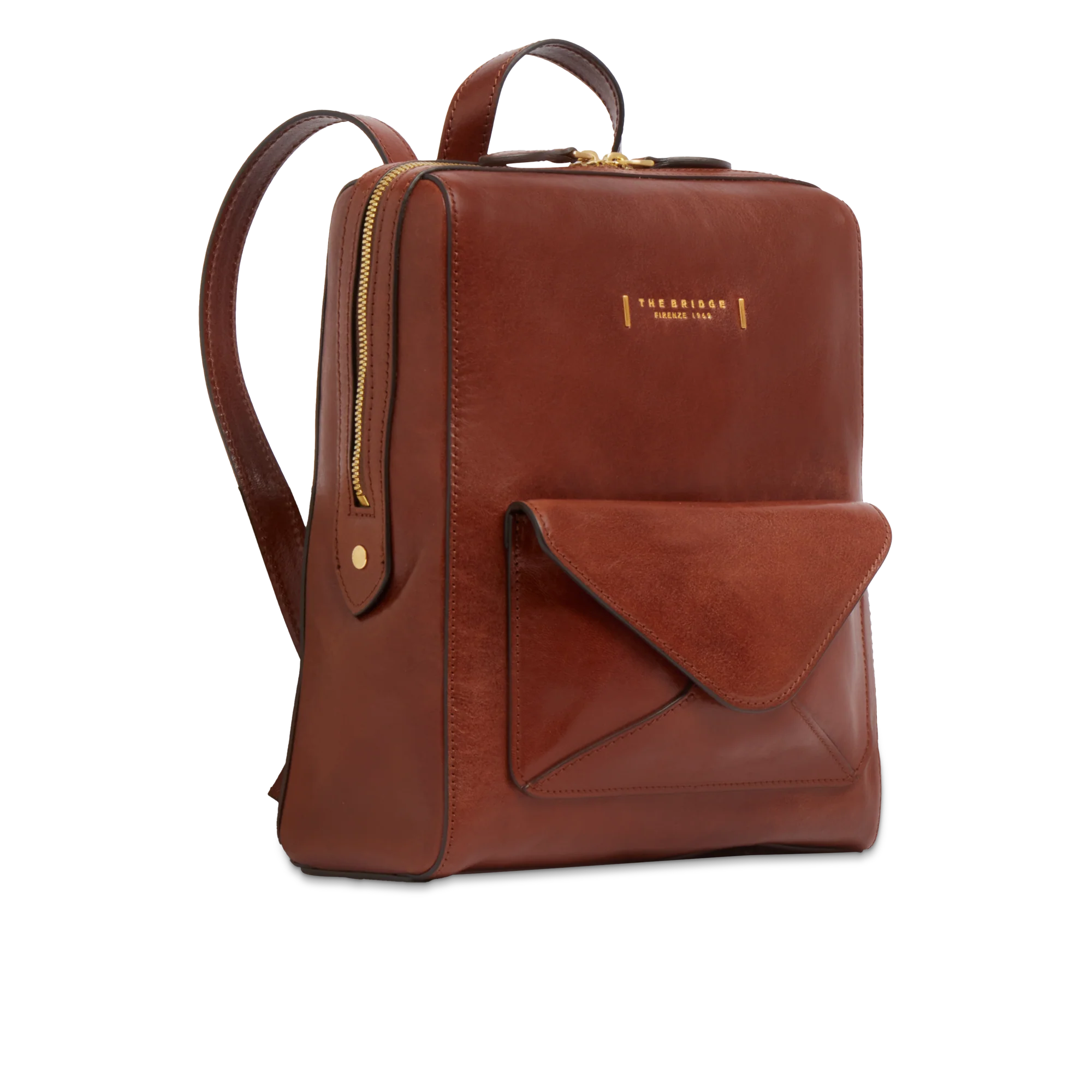 Women’s leather backpack with front pocket - Image 2
