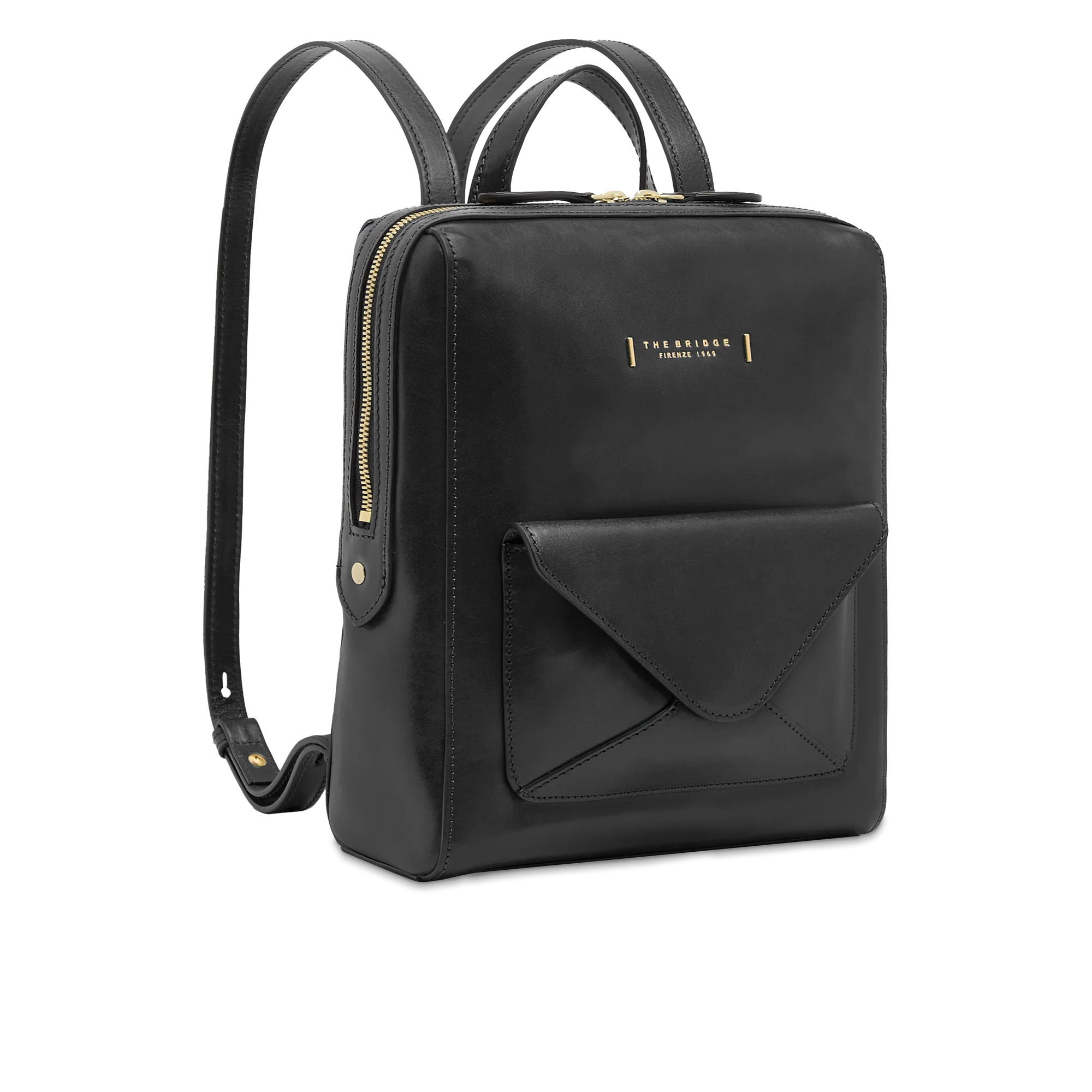 Women’s leather backpack with front pocket - Image 2