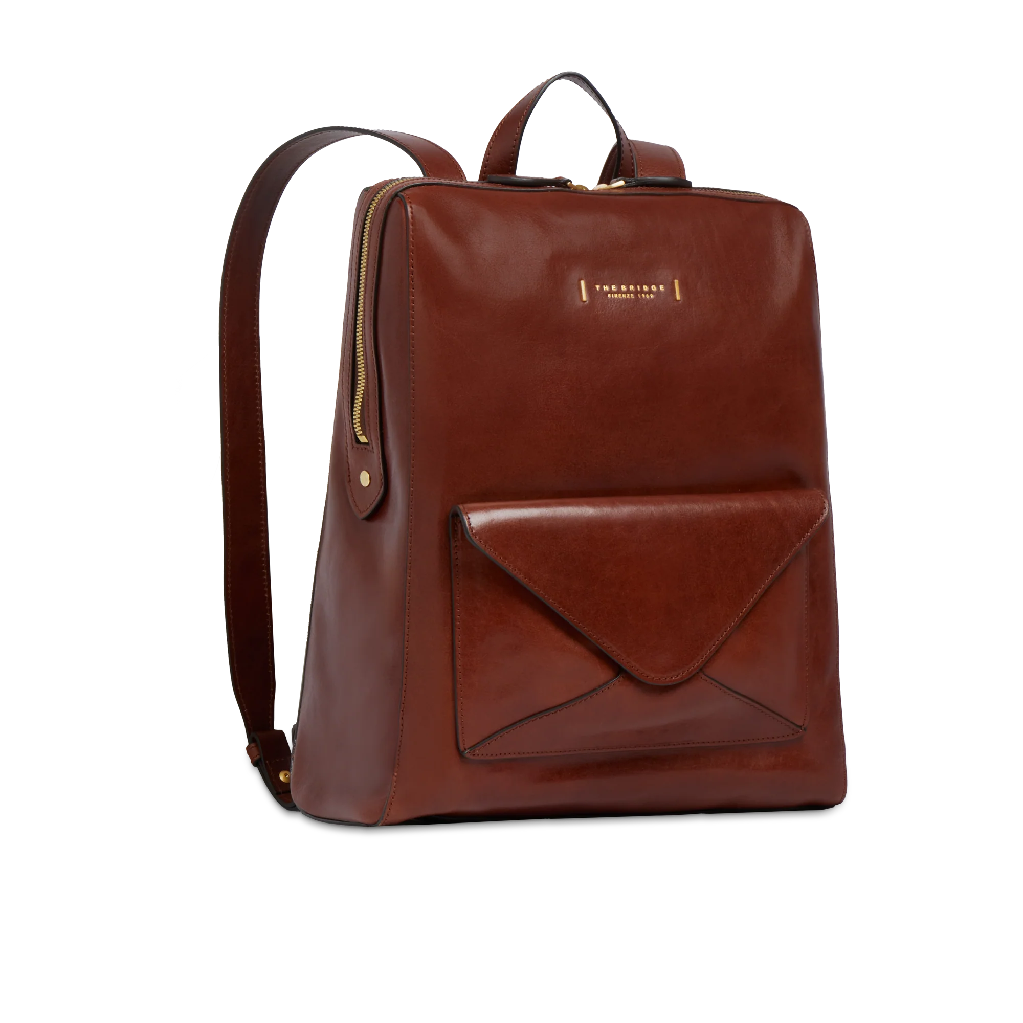 Women’s leather backpack with front pocket - Image 2