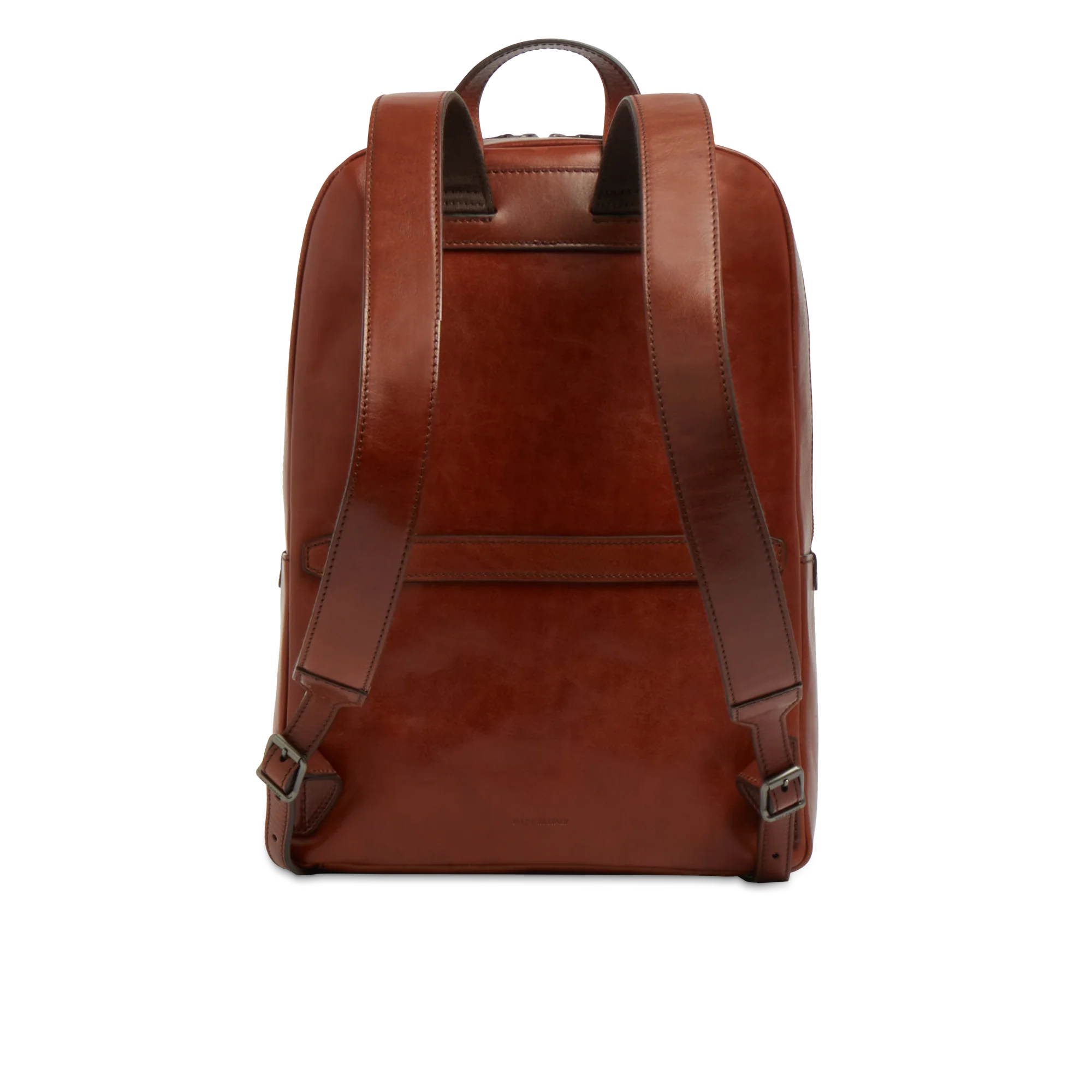 Men’s leather laptop backpack with one zip - Image 3