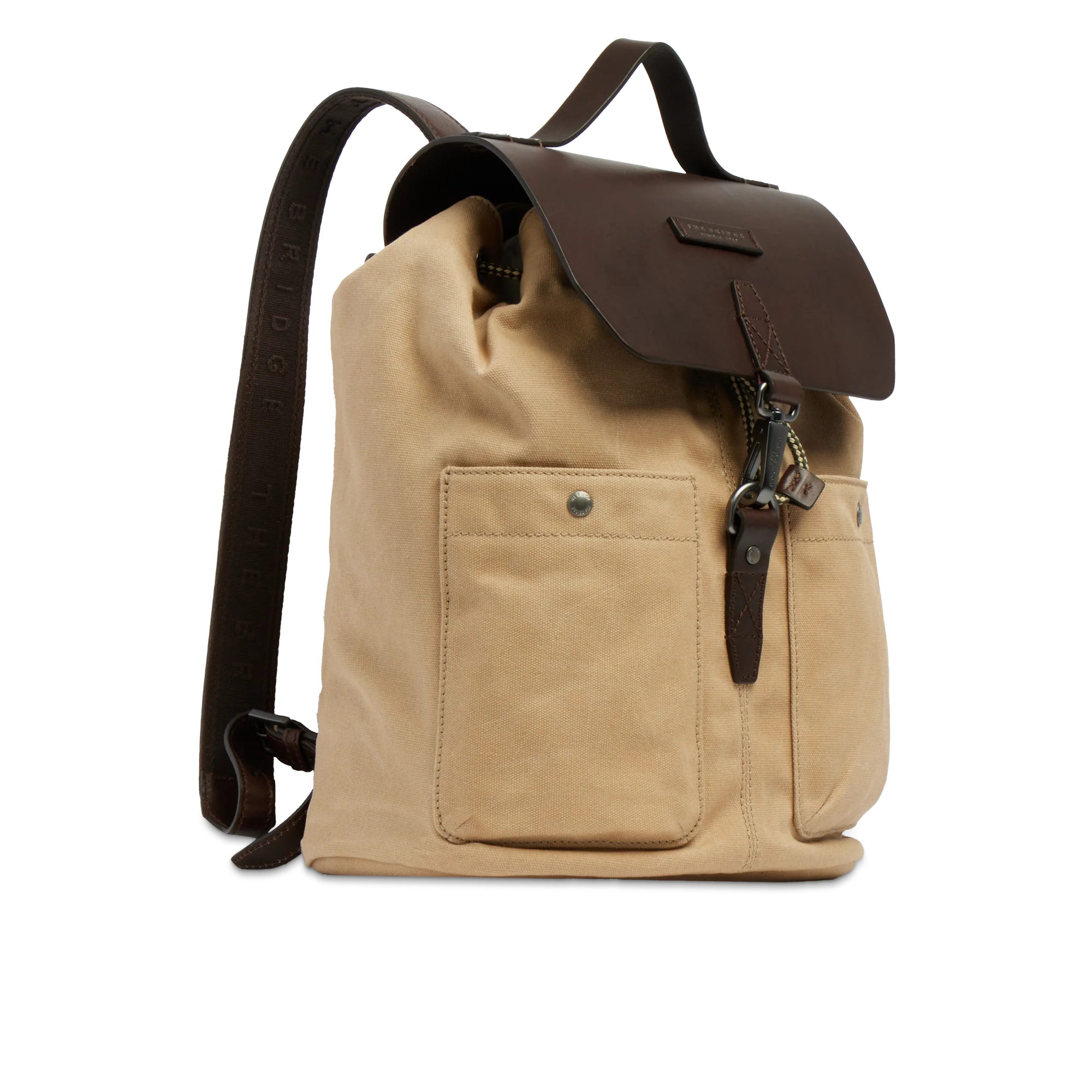 Men’s leather and fabric backpack - Image 2