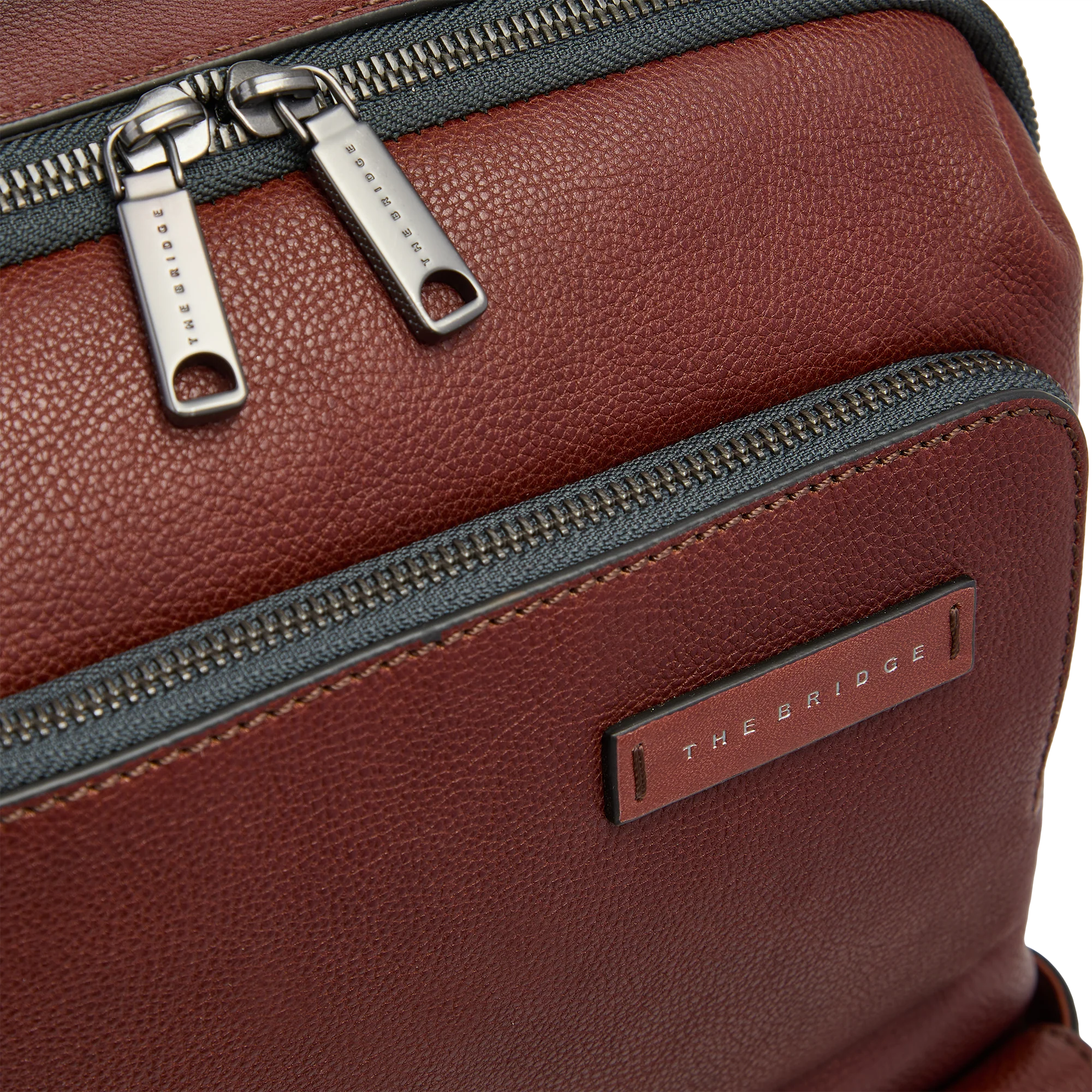 Men’s leather backpack with front pockets - Image 5