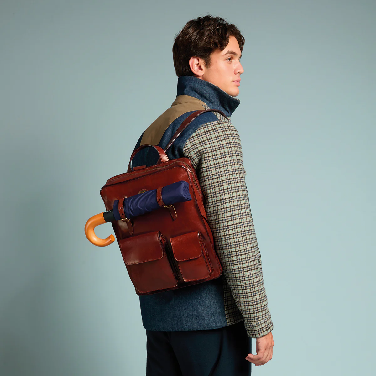 Men's leather backpack - Image 3