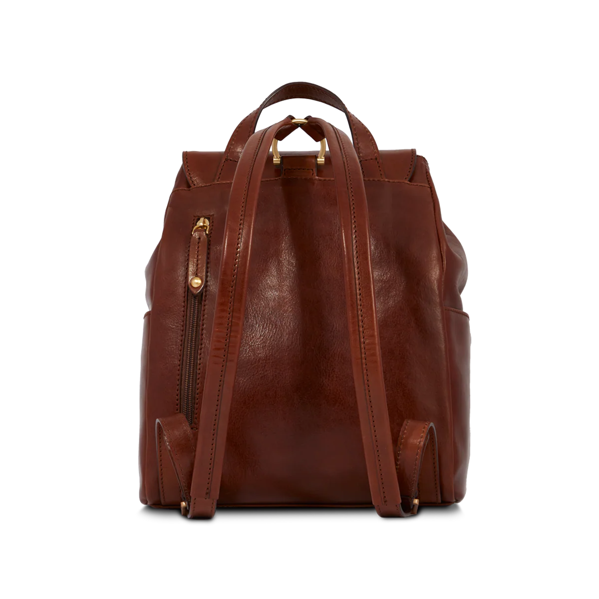 Backpack in leather with front pocket - Image 3