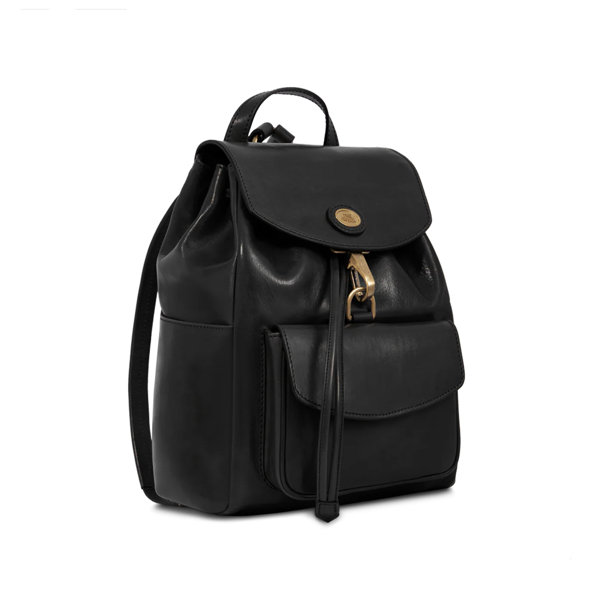 Backpack in leather with front pocket - Image 2