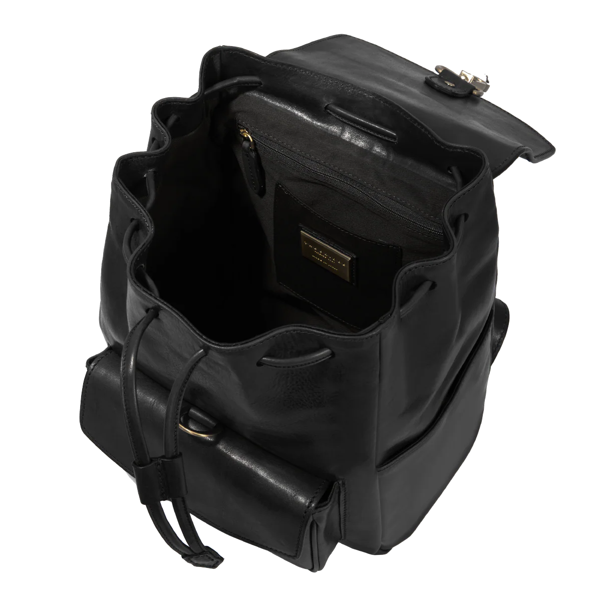 Backpack in leather with front pocket - Image 4