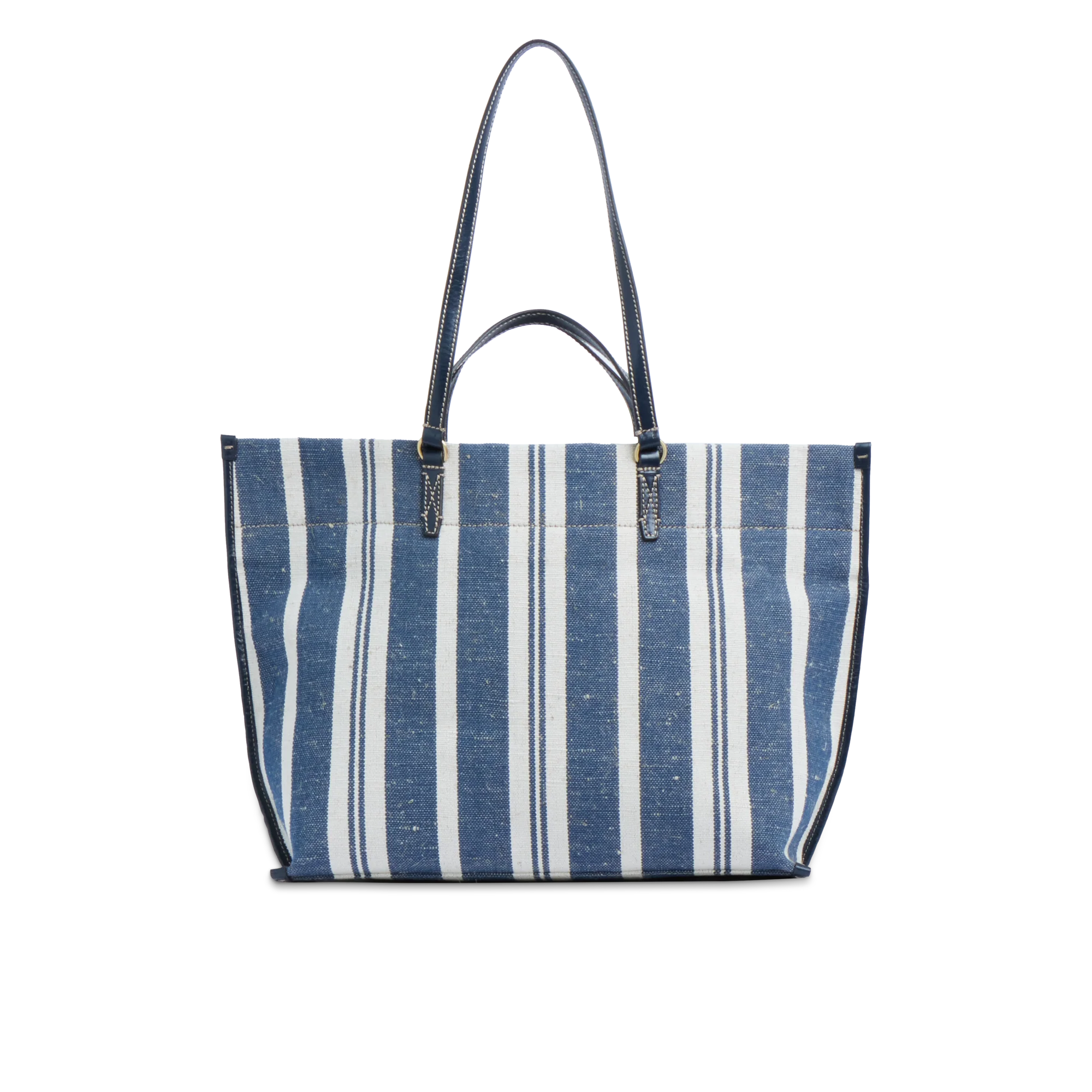 Leather and fabric shopper bag - Image 3
