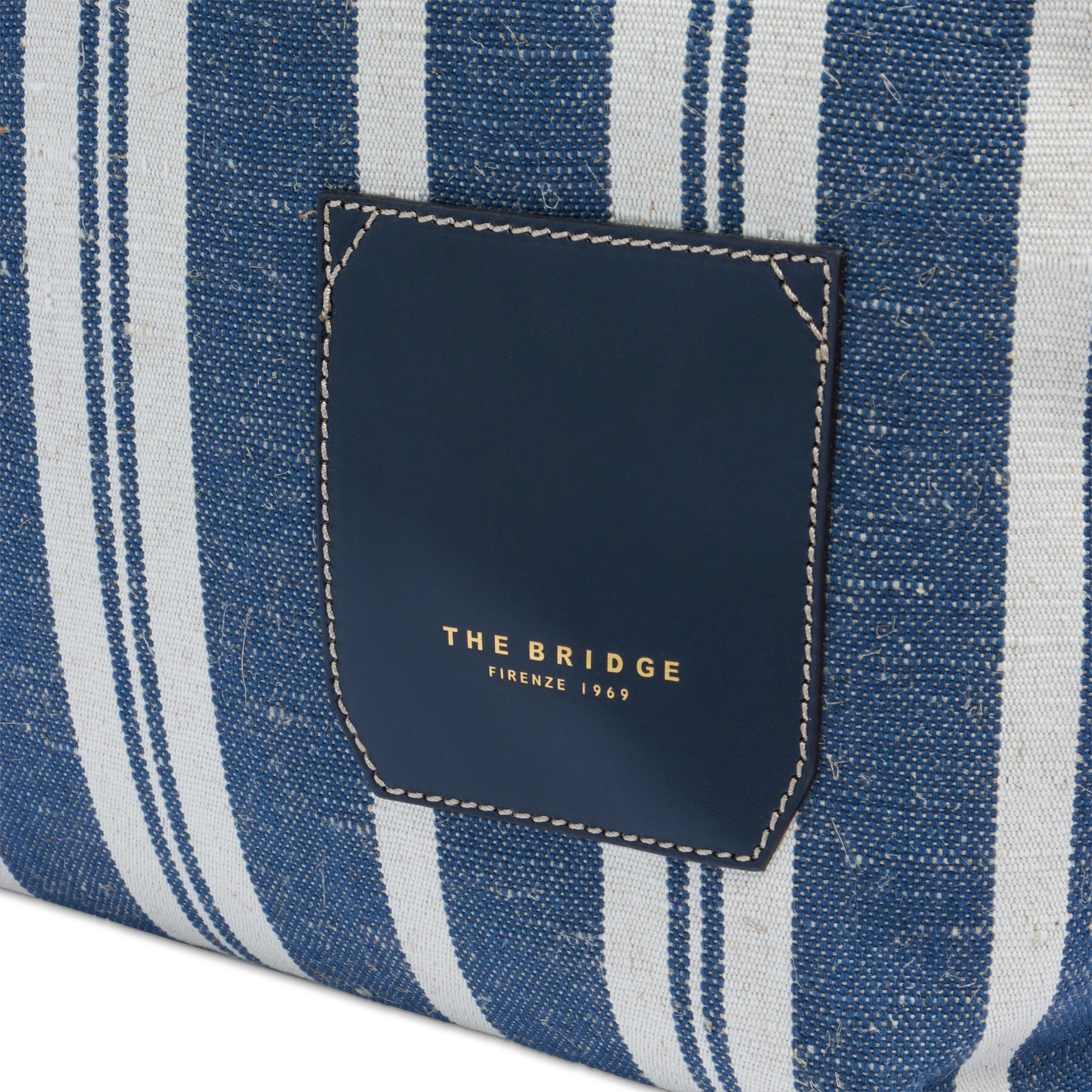 Leather and fabric shopper bag - Image 5