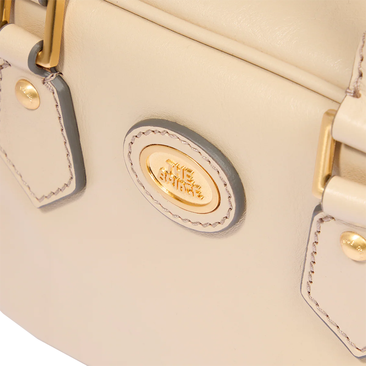 Leather satchel with removable strap - Image 5