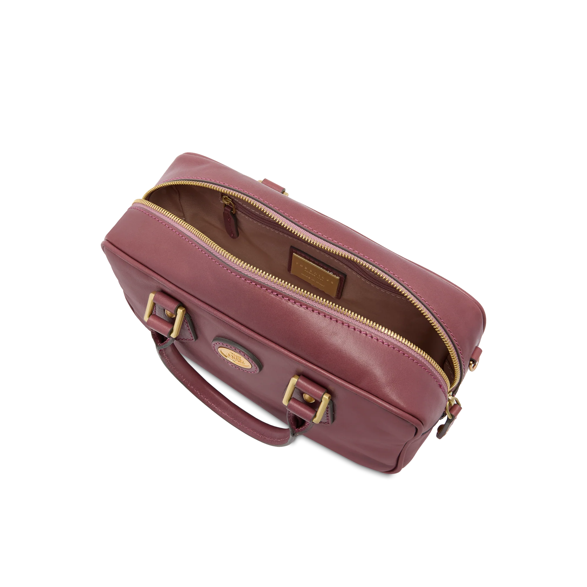 Leather duffle bag with removable shoulder strap - Image 4