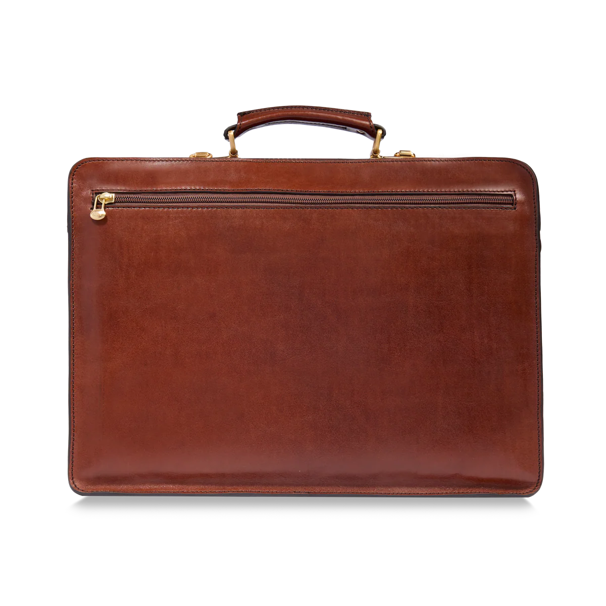 Men's leather briefcase with shoulder strap - Image 3