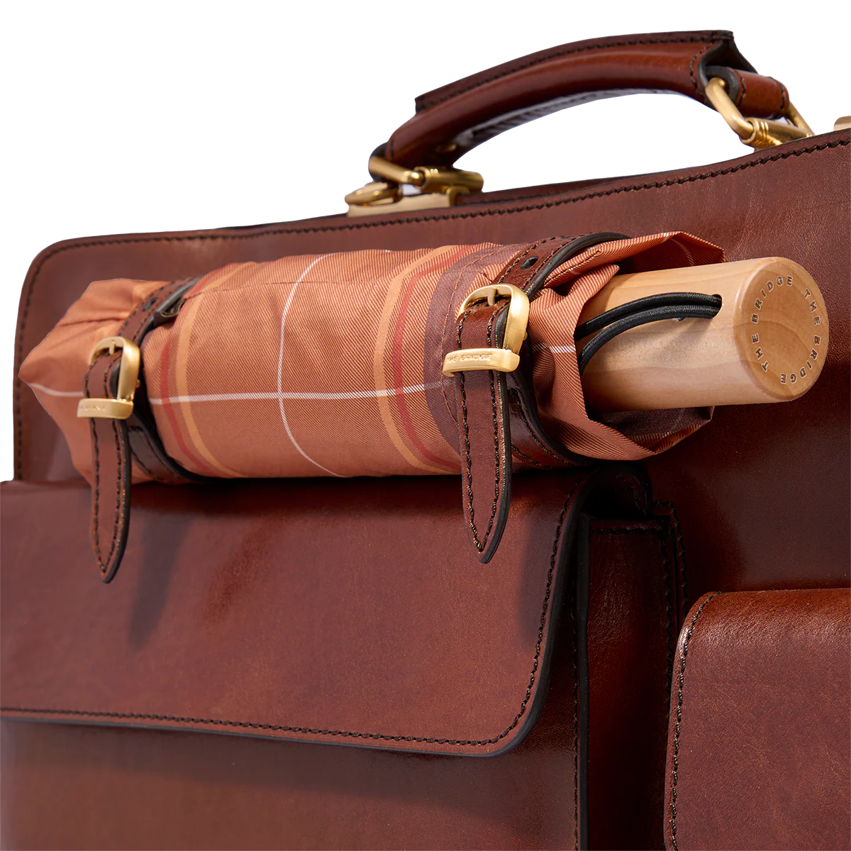 Men's leather briefcase with shoulder strap - Image 5