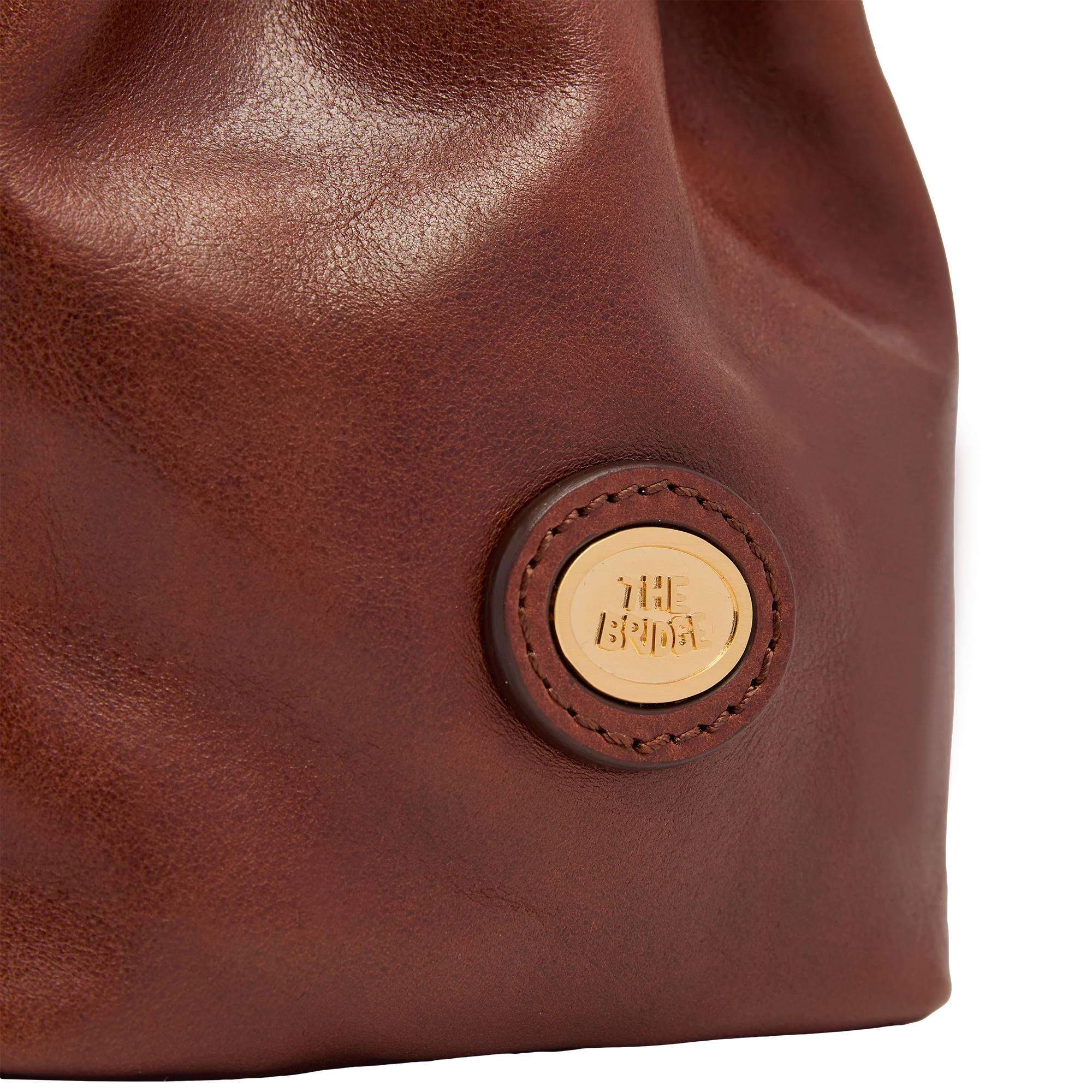 Mini leather bucket bag with shoulder strap - Image 5