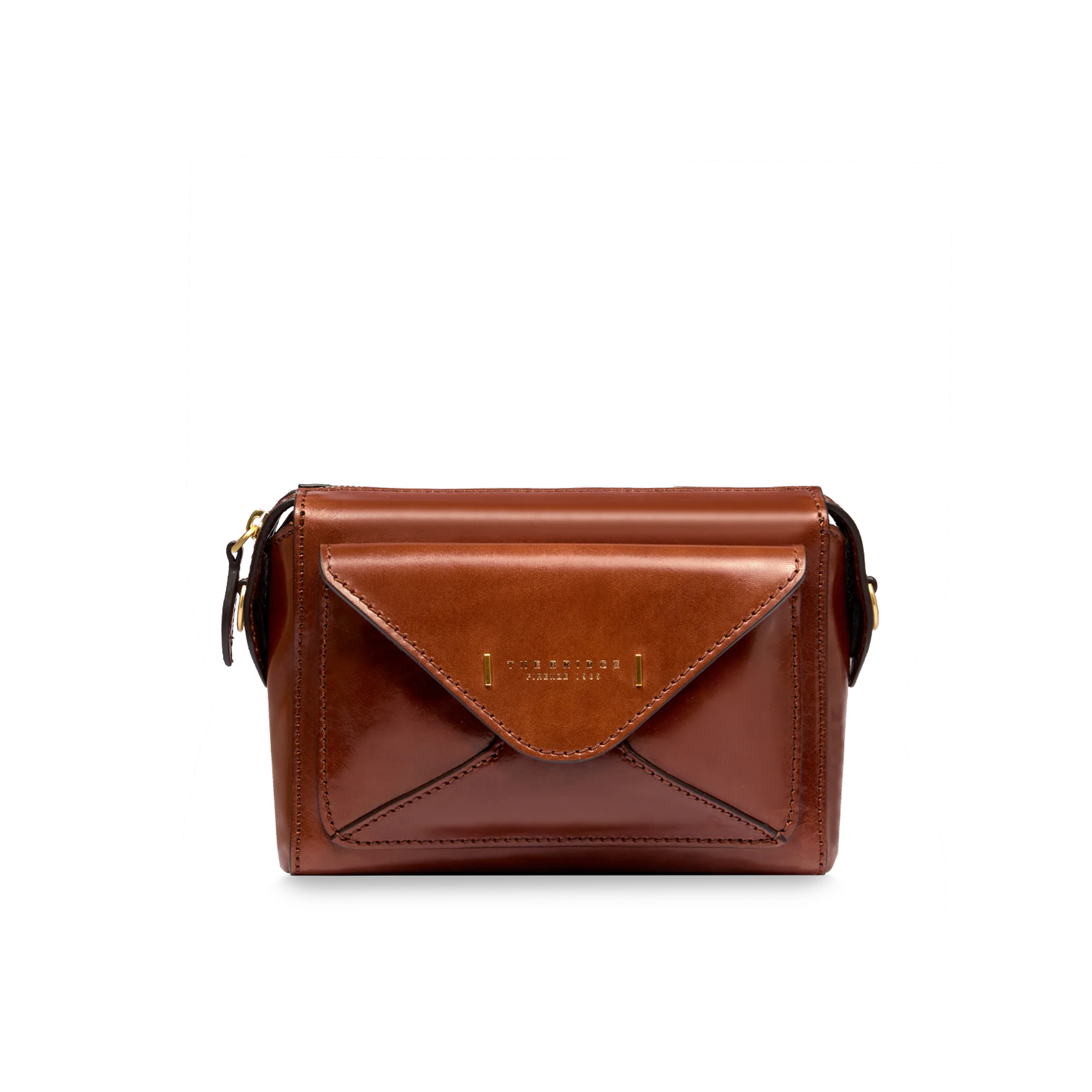 Leather crossbody bag with zip closure
