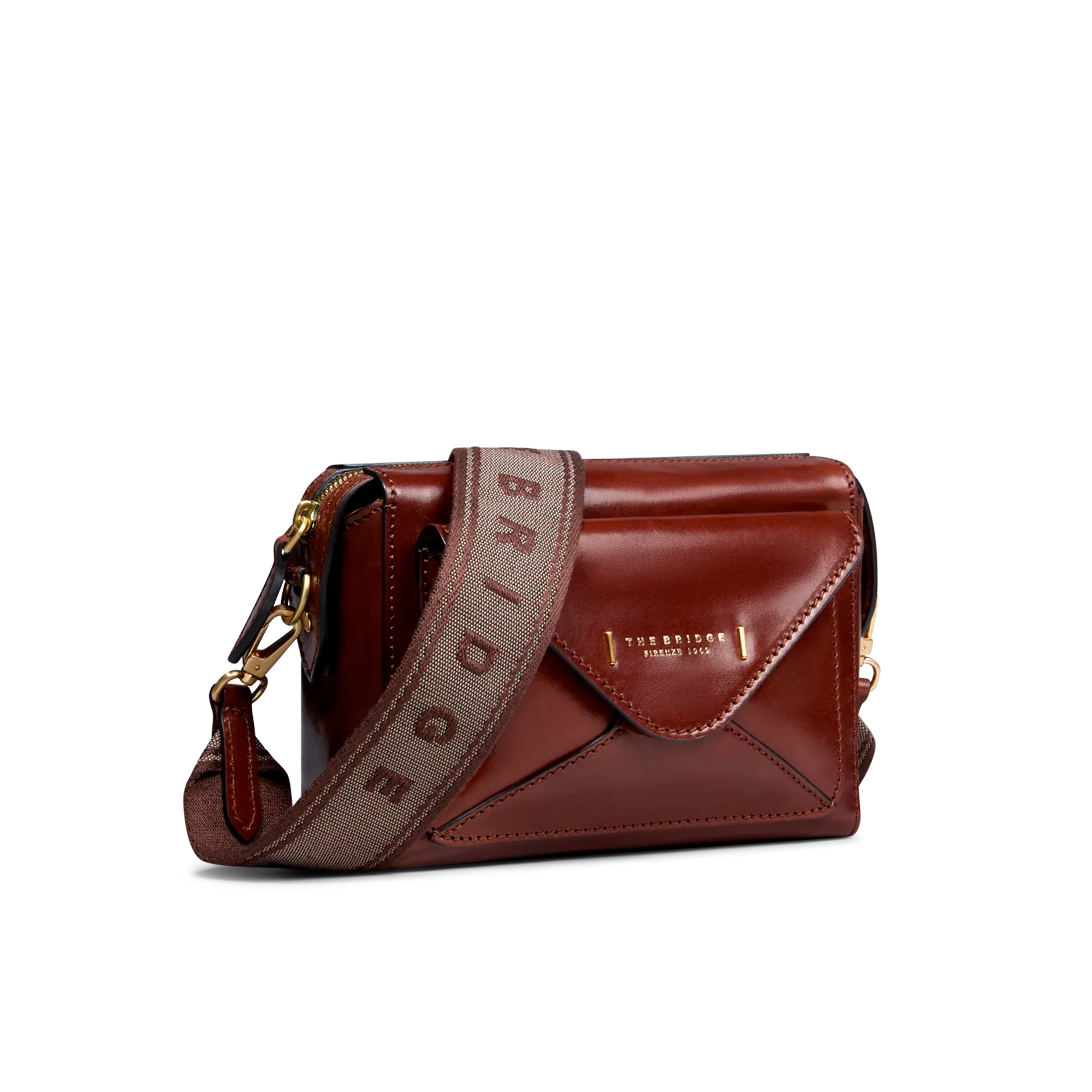 Leather crossbody bag with zip closure - Image 2