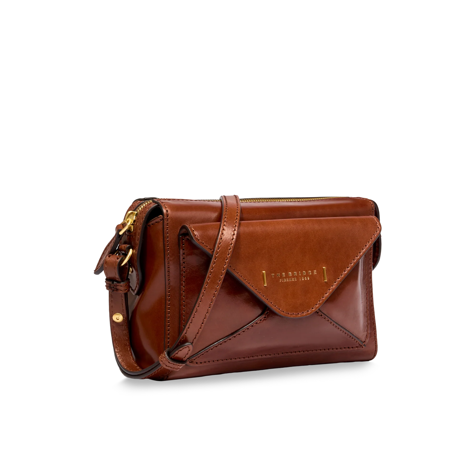 Leather crossbody bag with zip closure - Image 3