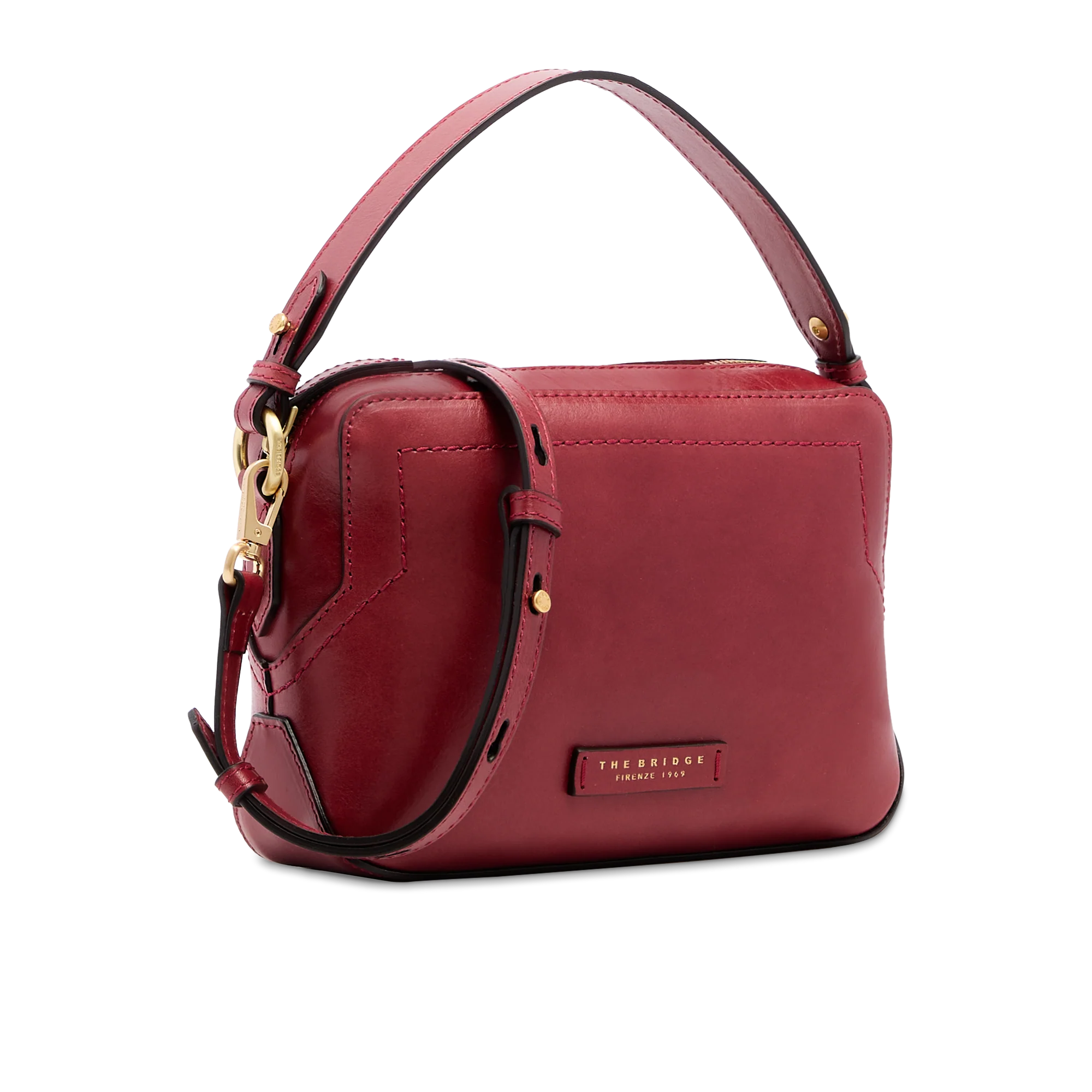 Leather crossbody bag with zip closure - Image 2