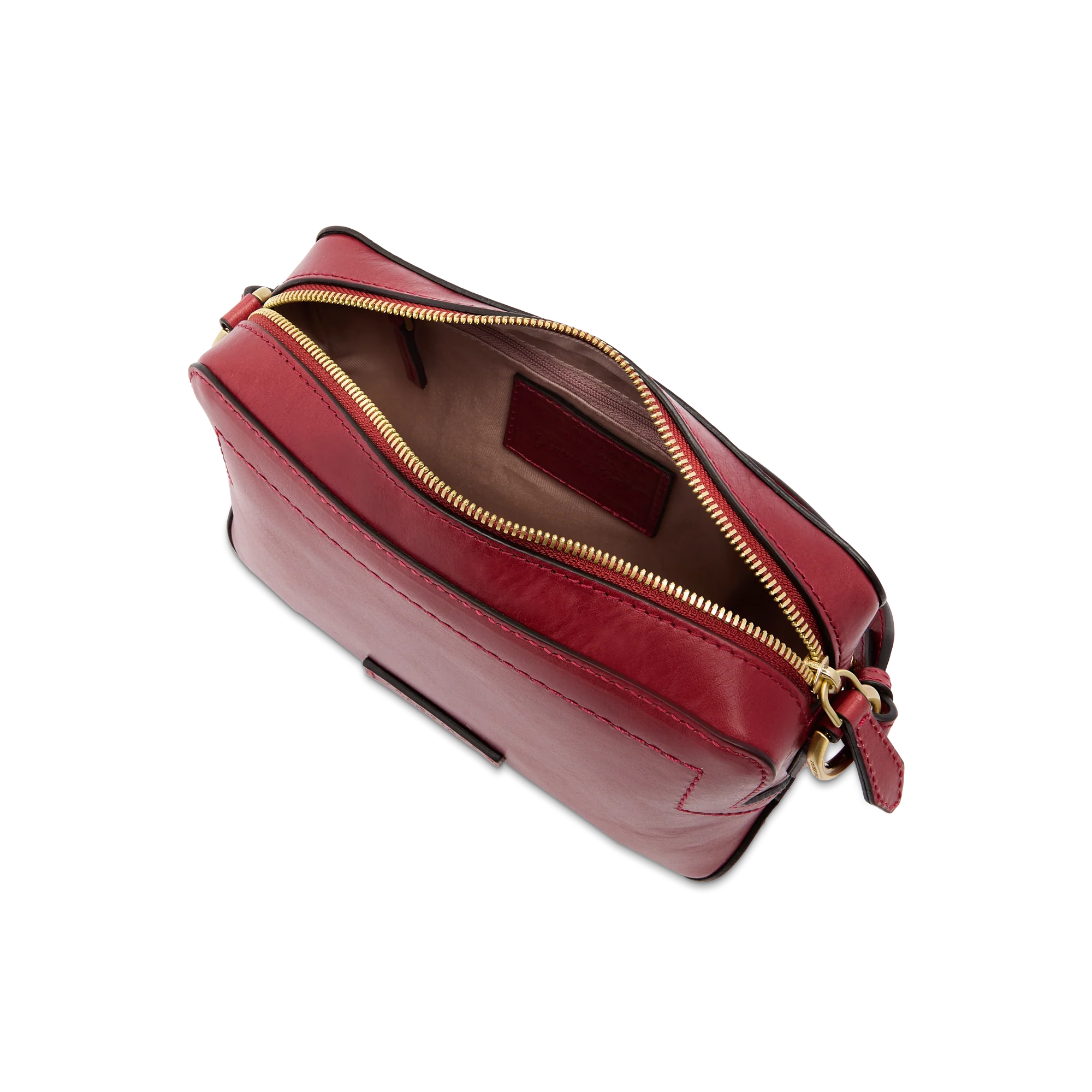 Leather crossbody bag with zip closure - Image 4