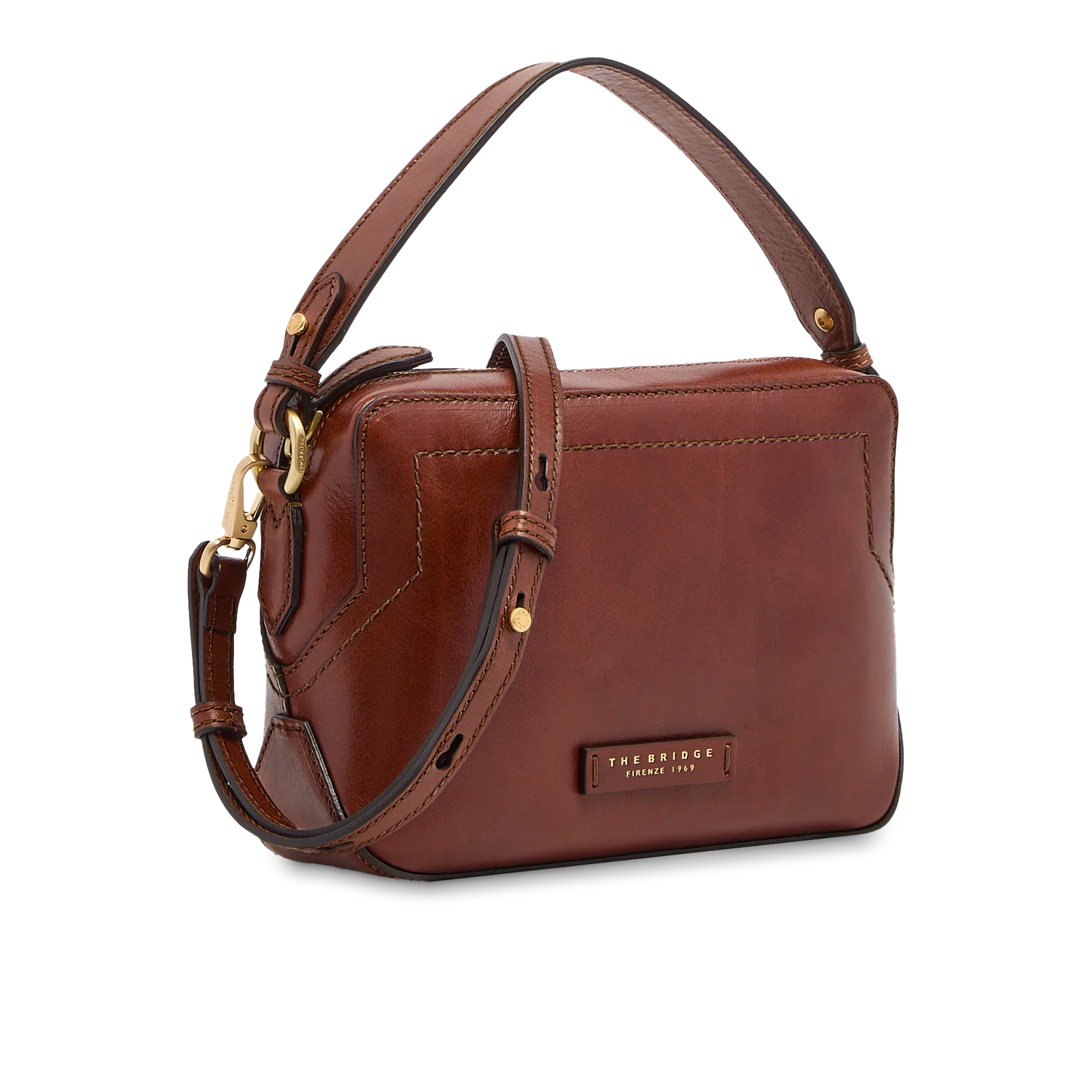 Leather crossbody bag with zip closure - Image 2