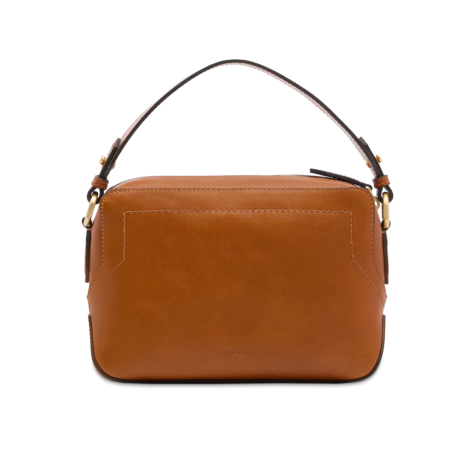 Leather crossbody bag with zip closure - Image 3