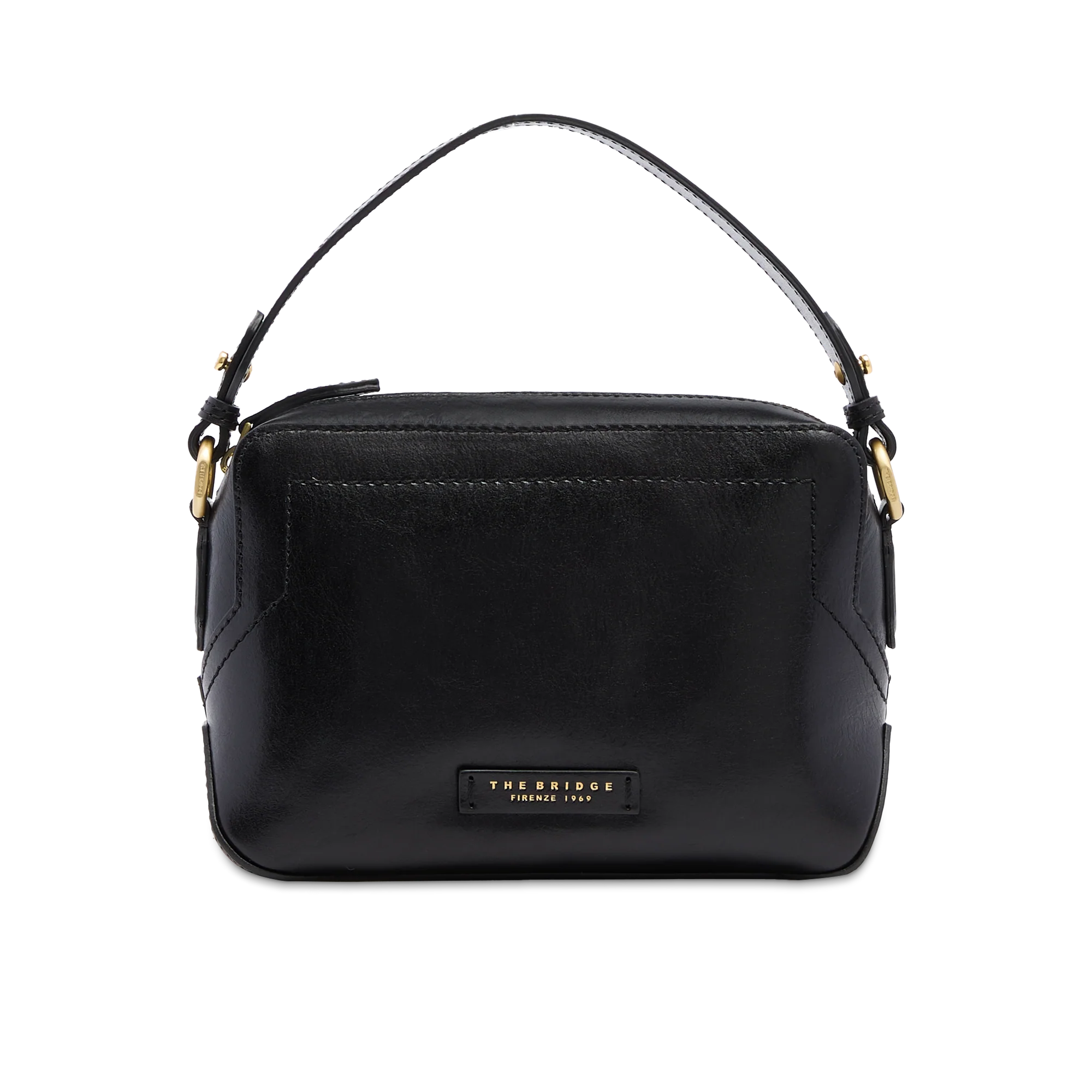 Leather crossbody bag with zip closure