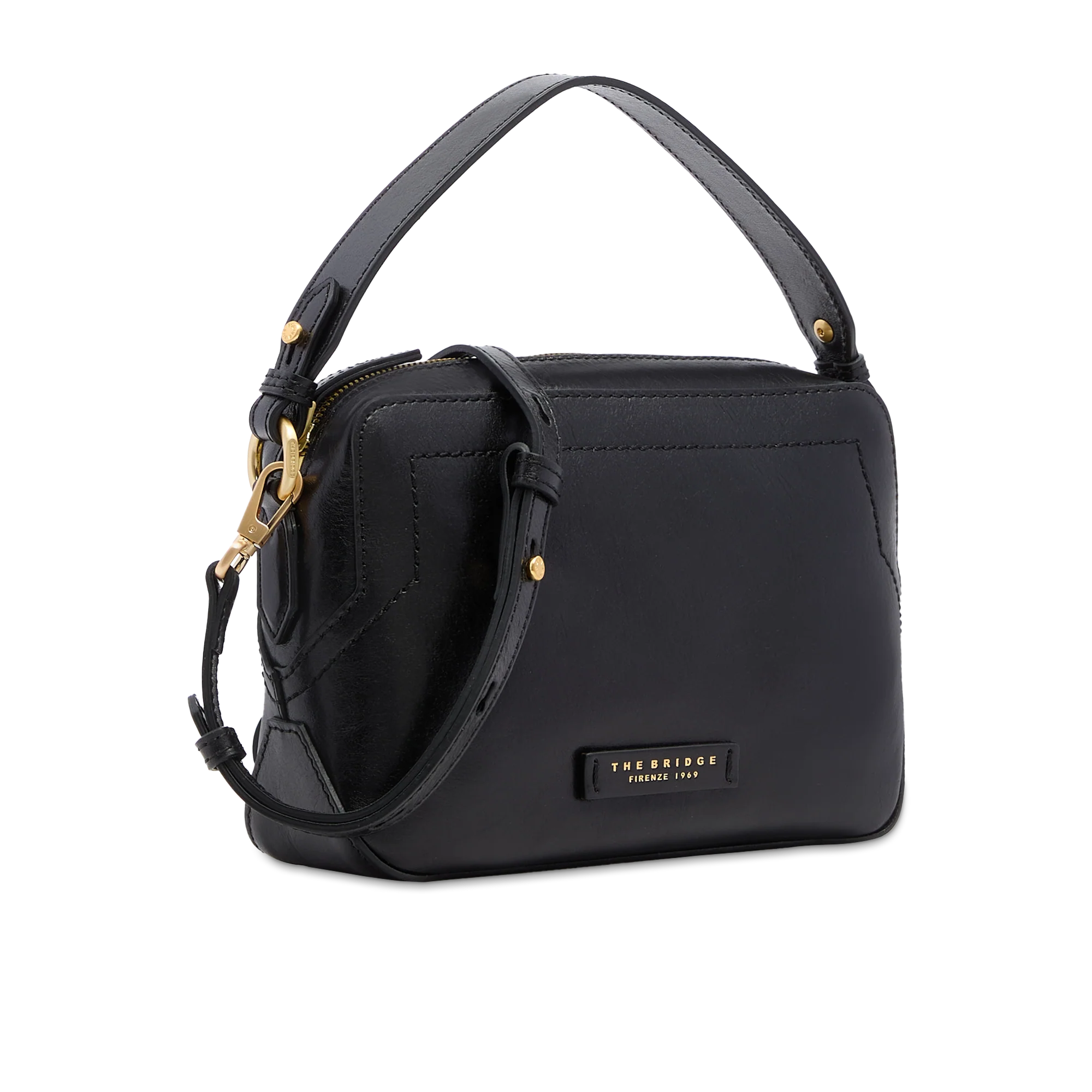 Leather crossbody bag with zip closure - Image 2
