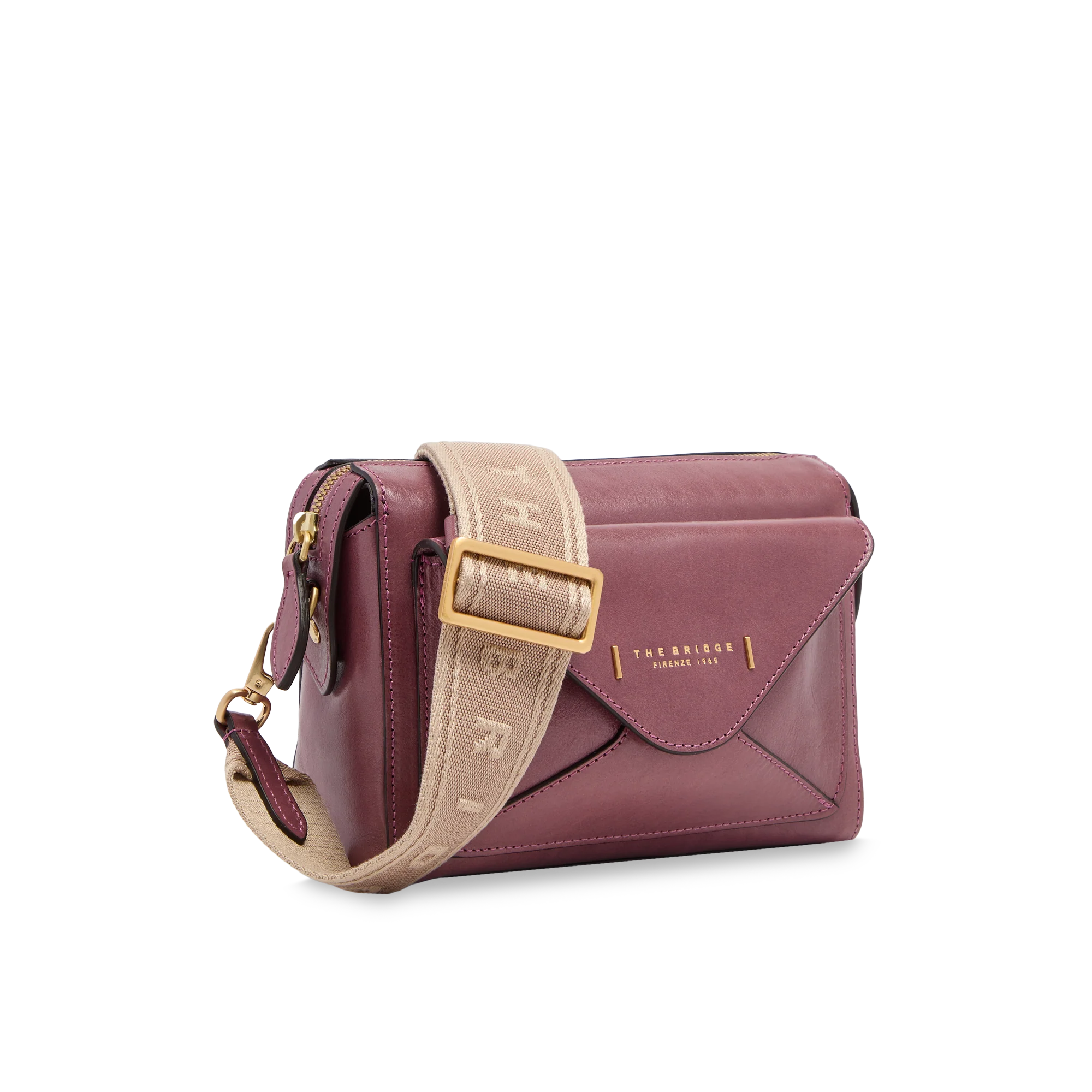 Leather crossbody bag with zip closure - Image 3