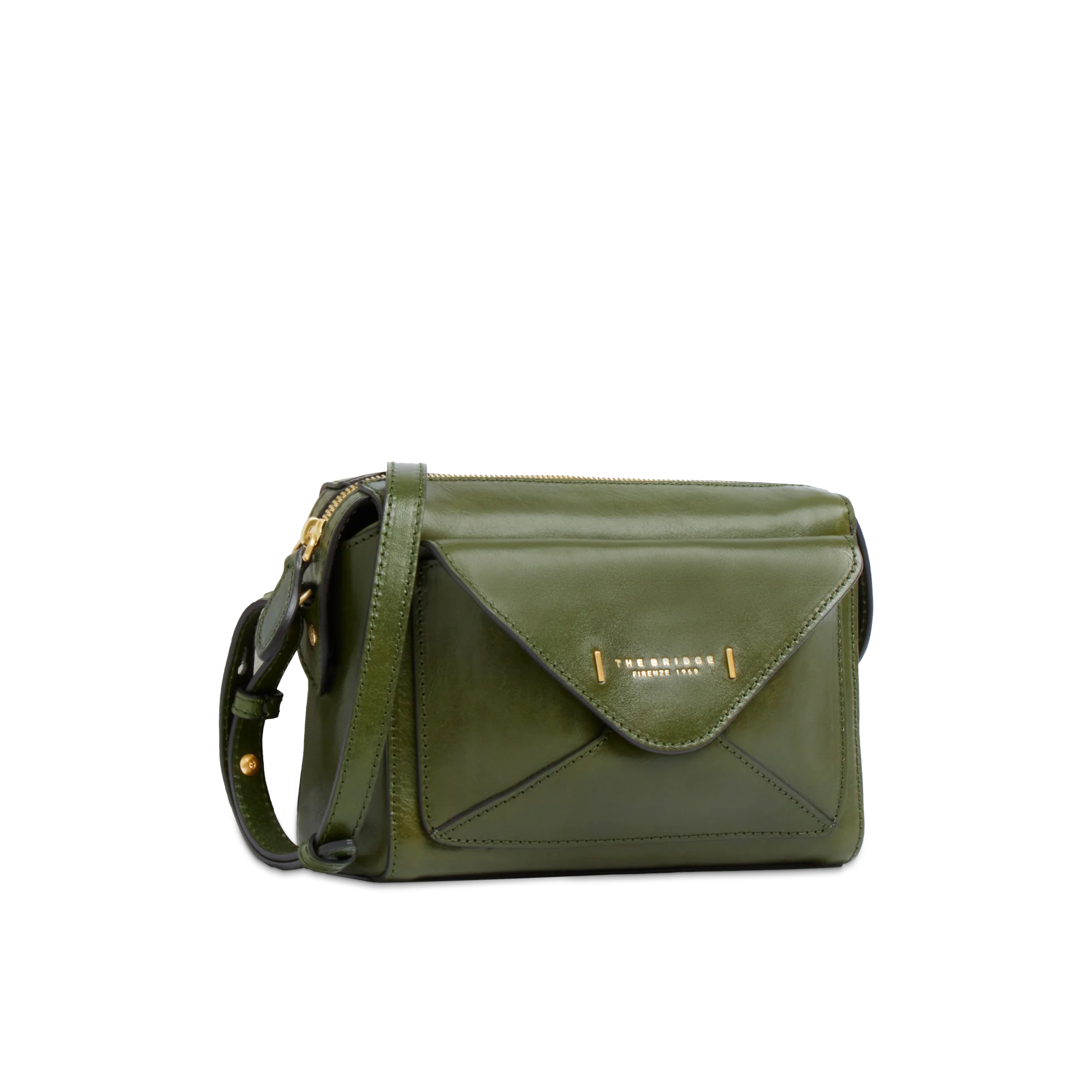 Leather crossbody bag with zip closure - Image 2