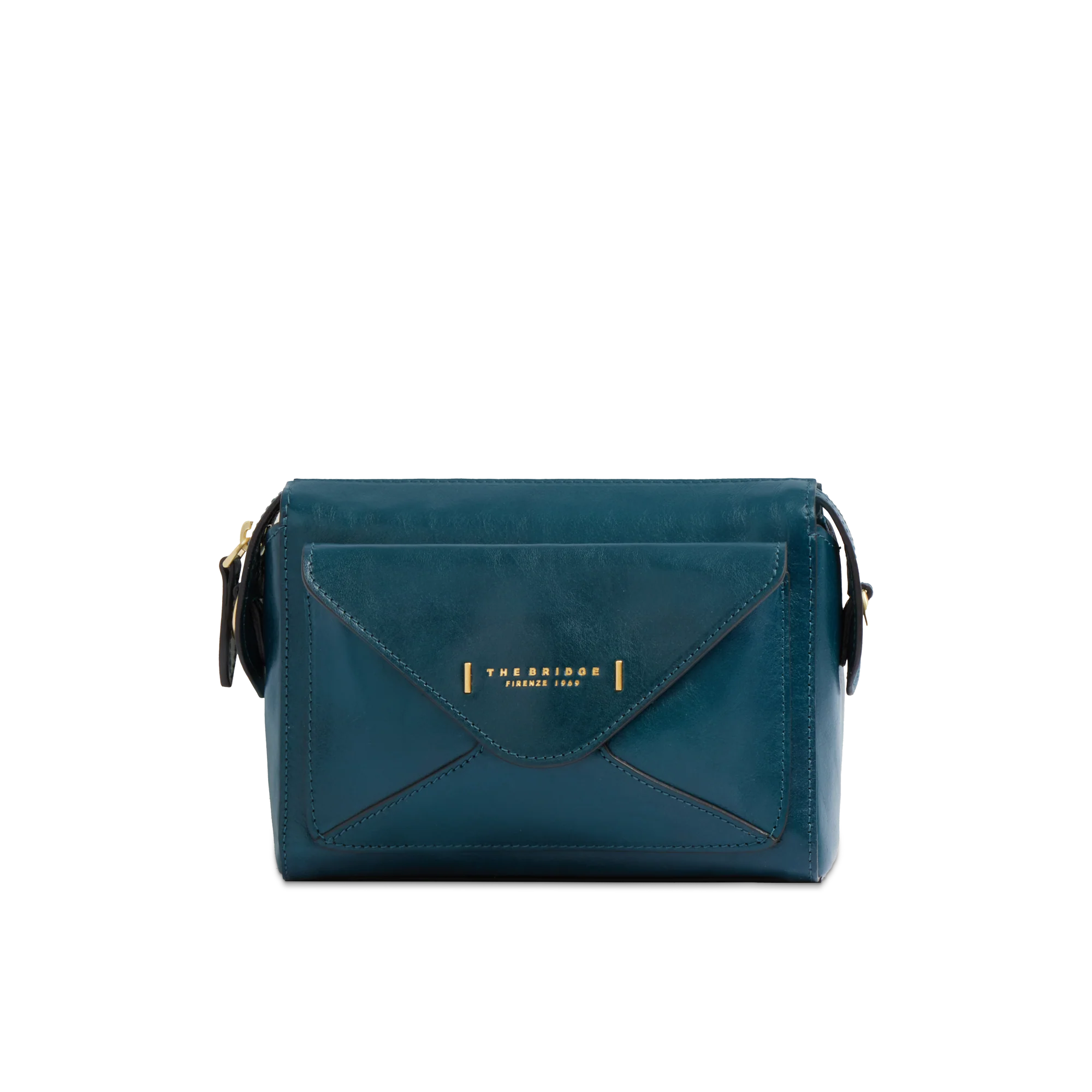 Leather crossbody bag with zip closure