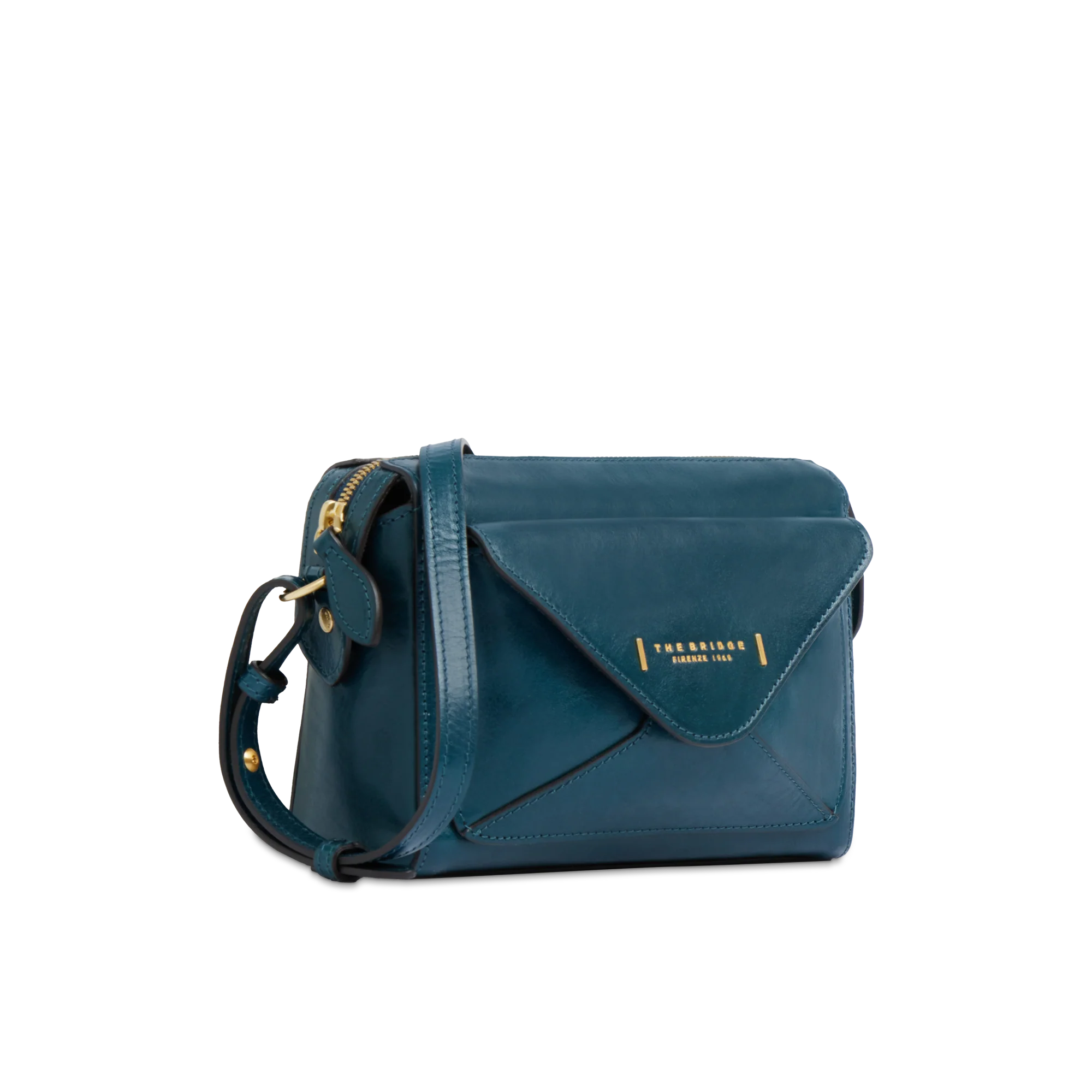 Leather crossbody bag with zip closure - Image 2