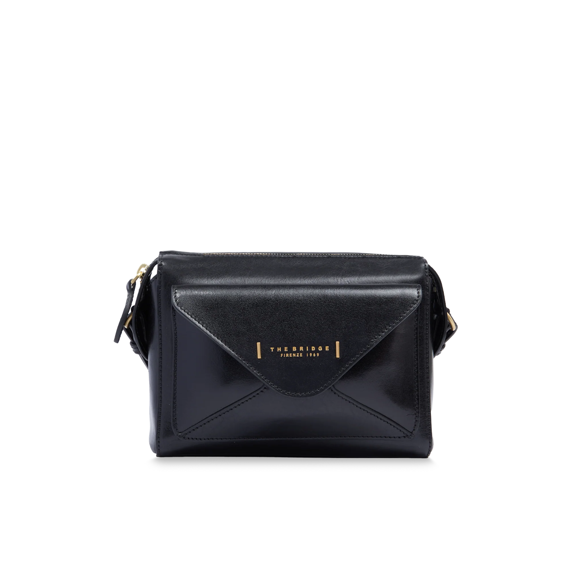 Crossbody bag in leather with zip closure - size s