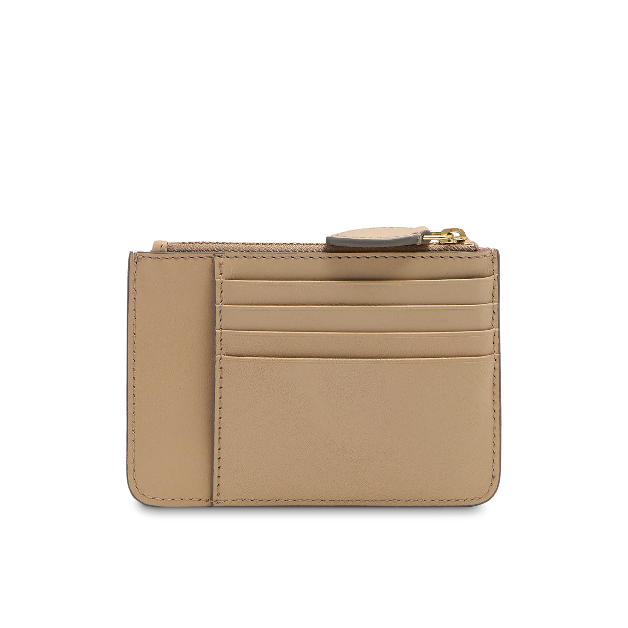 Compact leather card holder with zip - Image 2