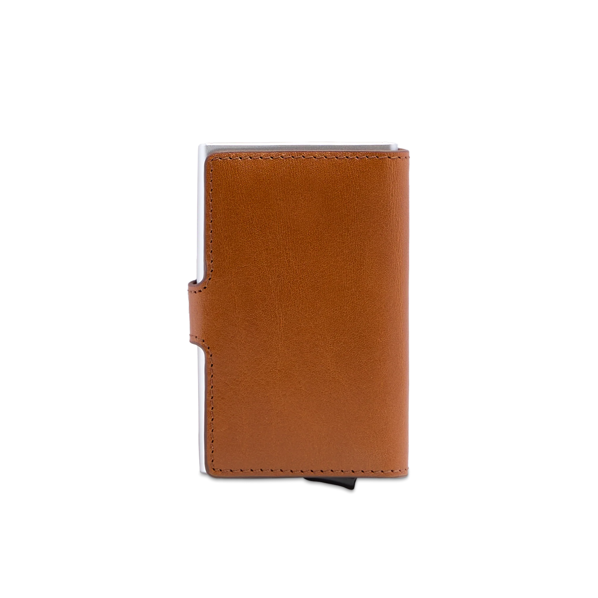 Leather snap card holder with RFID protection - Image 2