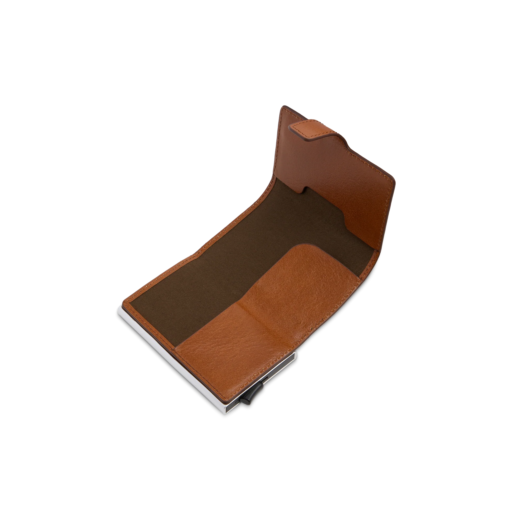 Leather snap card holder with RFID protection - Image 4