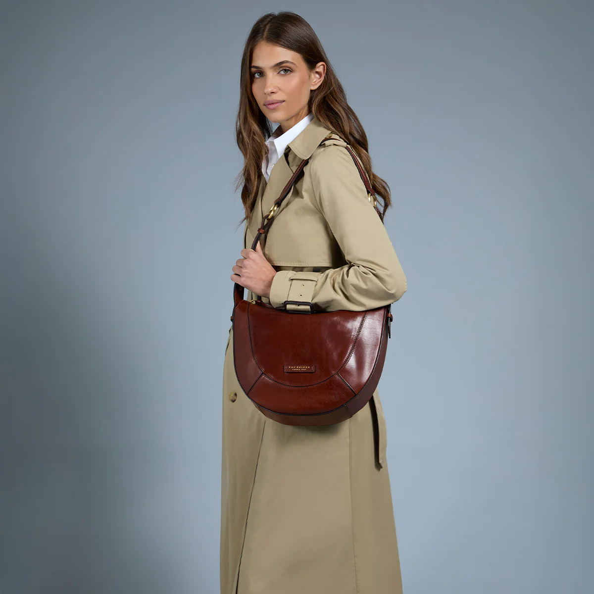 Leather crossbody bag big size - Image 5