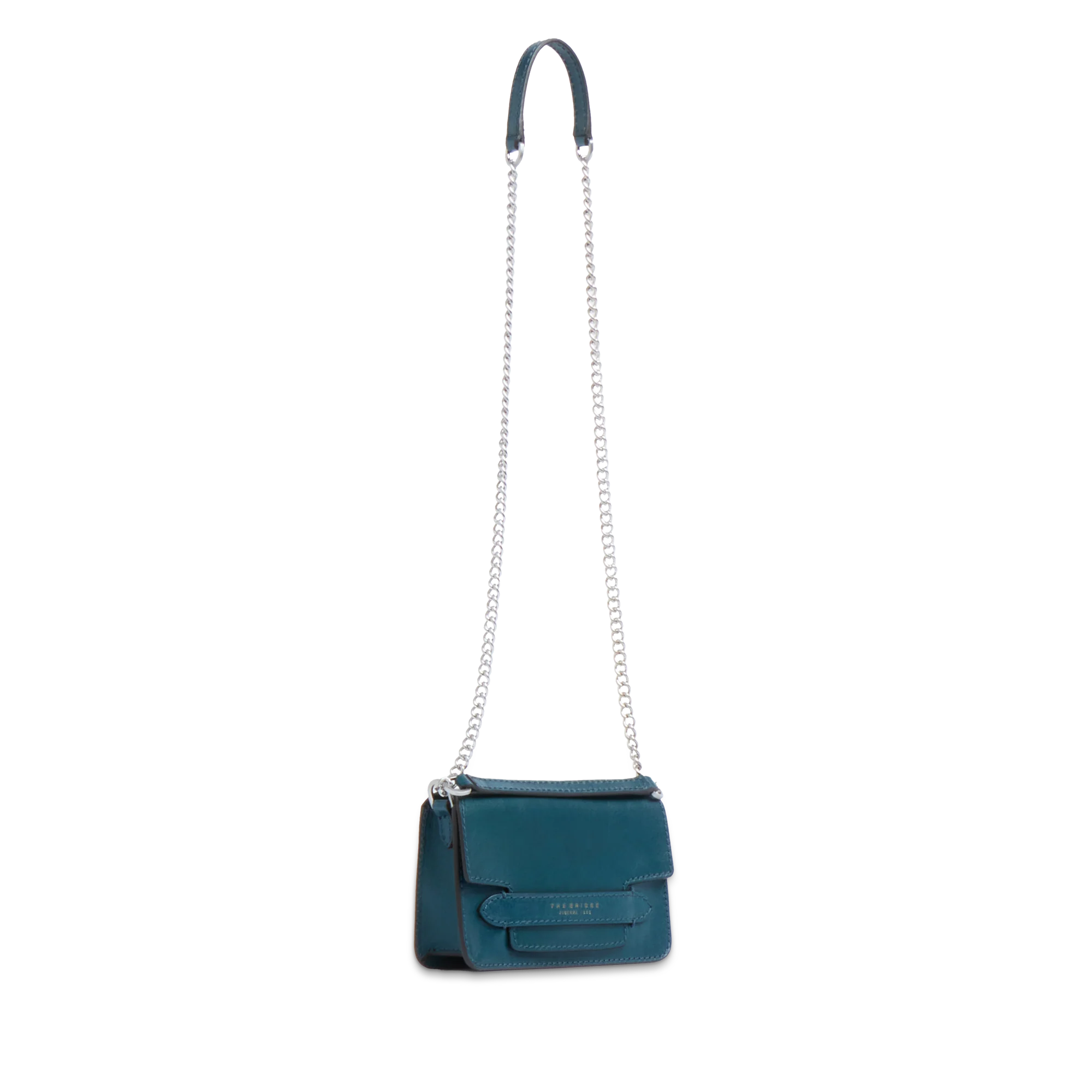 Leather crossbody bag with chain - Image 6
