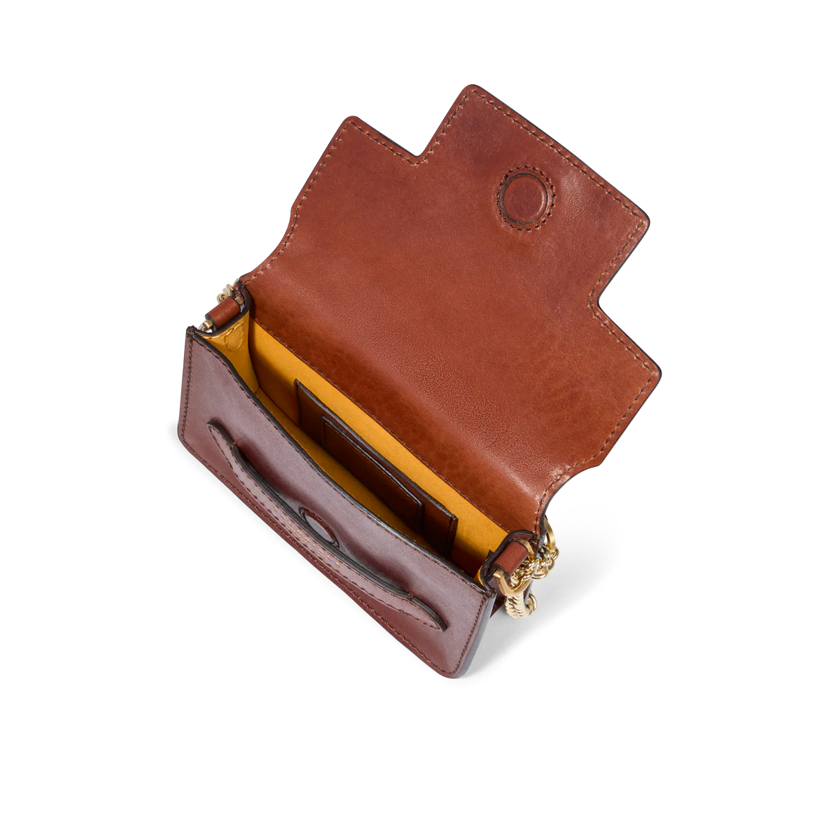 Leather crossbody bag with chain - Image 4
