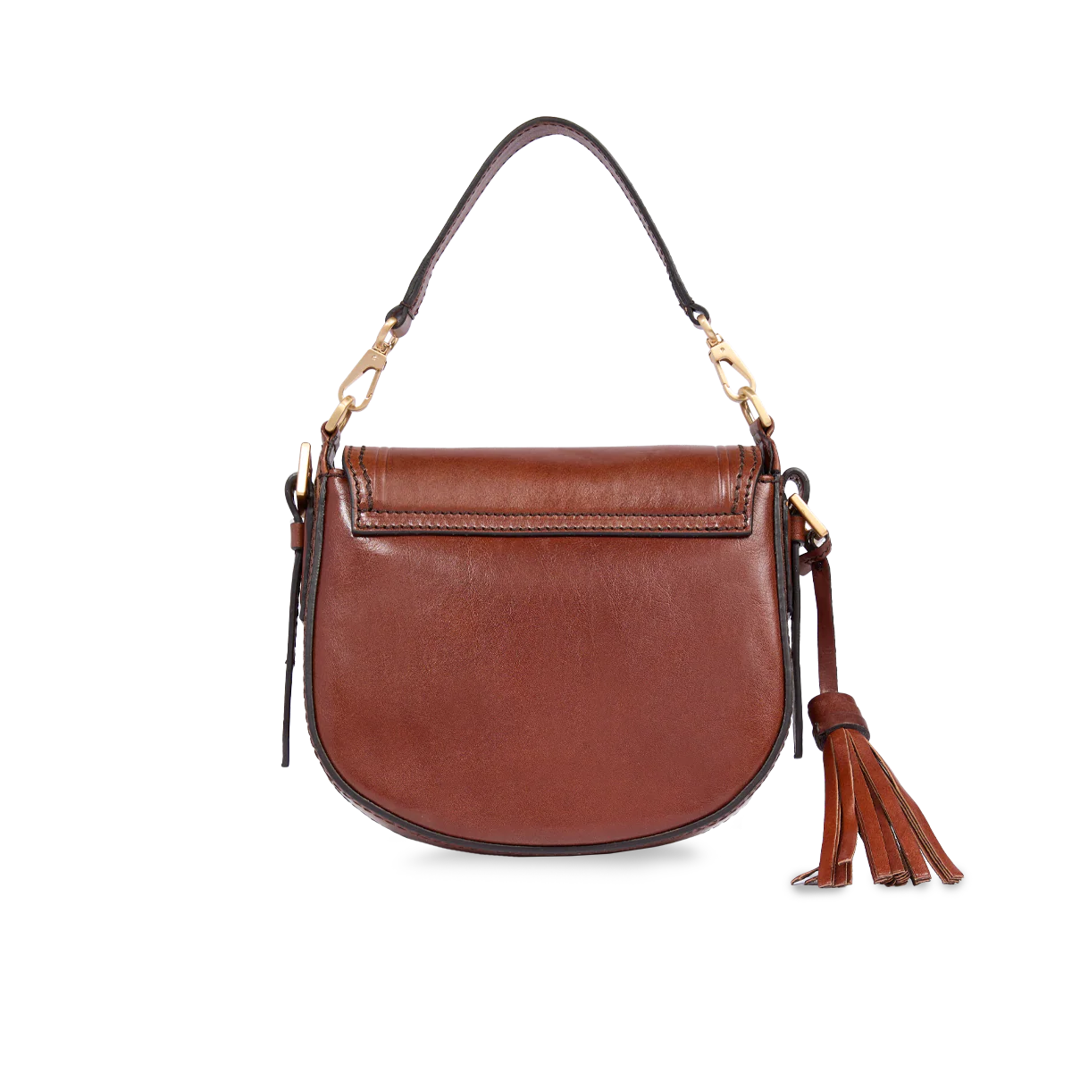 Leather crossbody bag with chain strap - Image 3