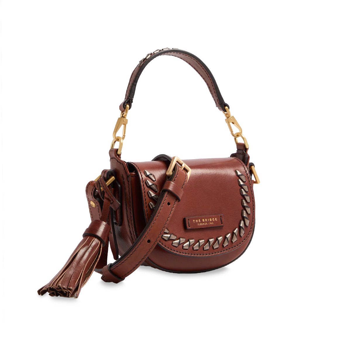 Pearl District Holiday Edition – leather shoulder bag with bronze details - Image 2