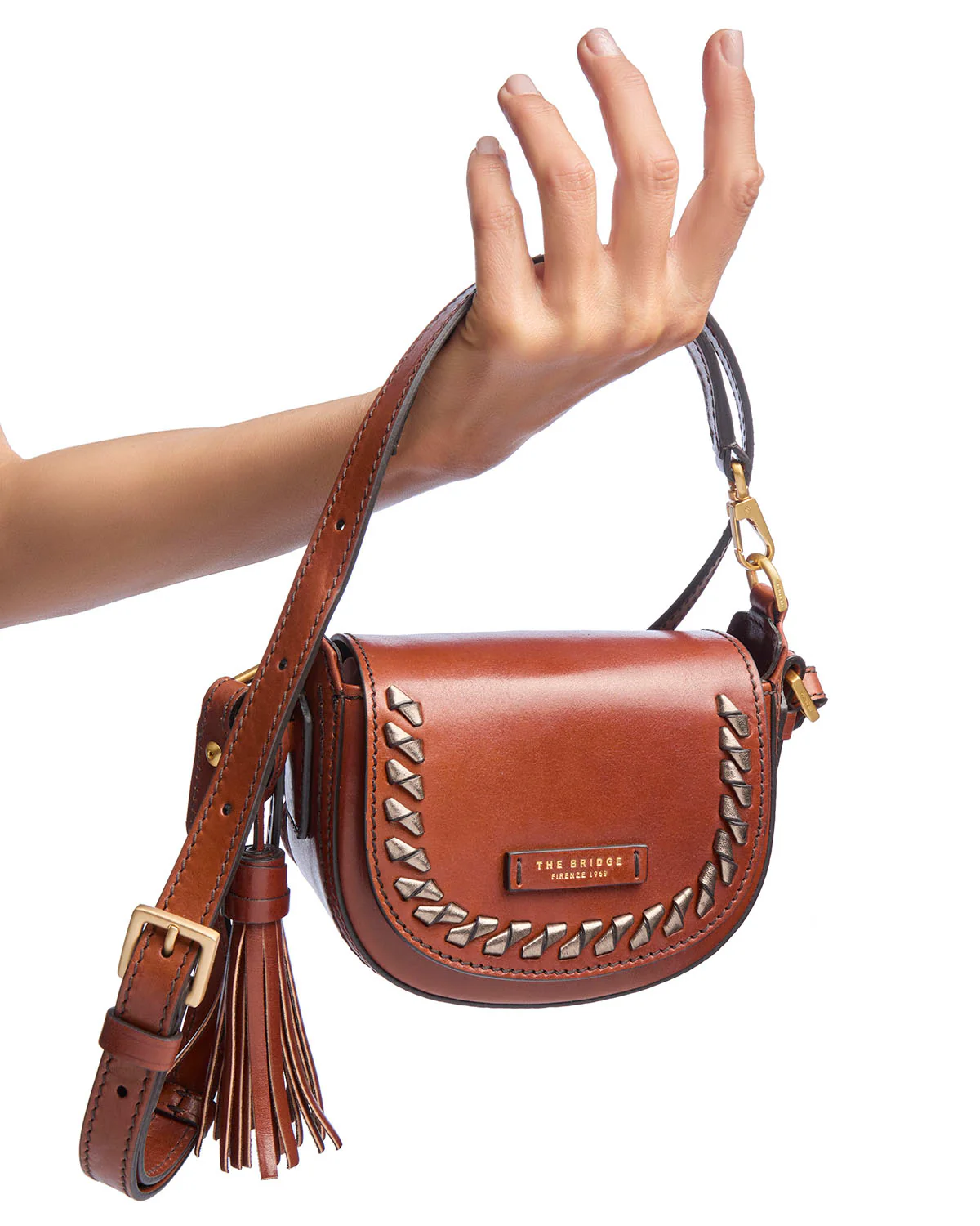 Pearl District Holiday Edition – leather shoulder bag with bronze details - Image 6