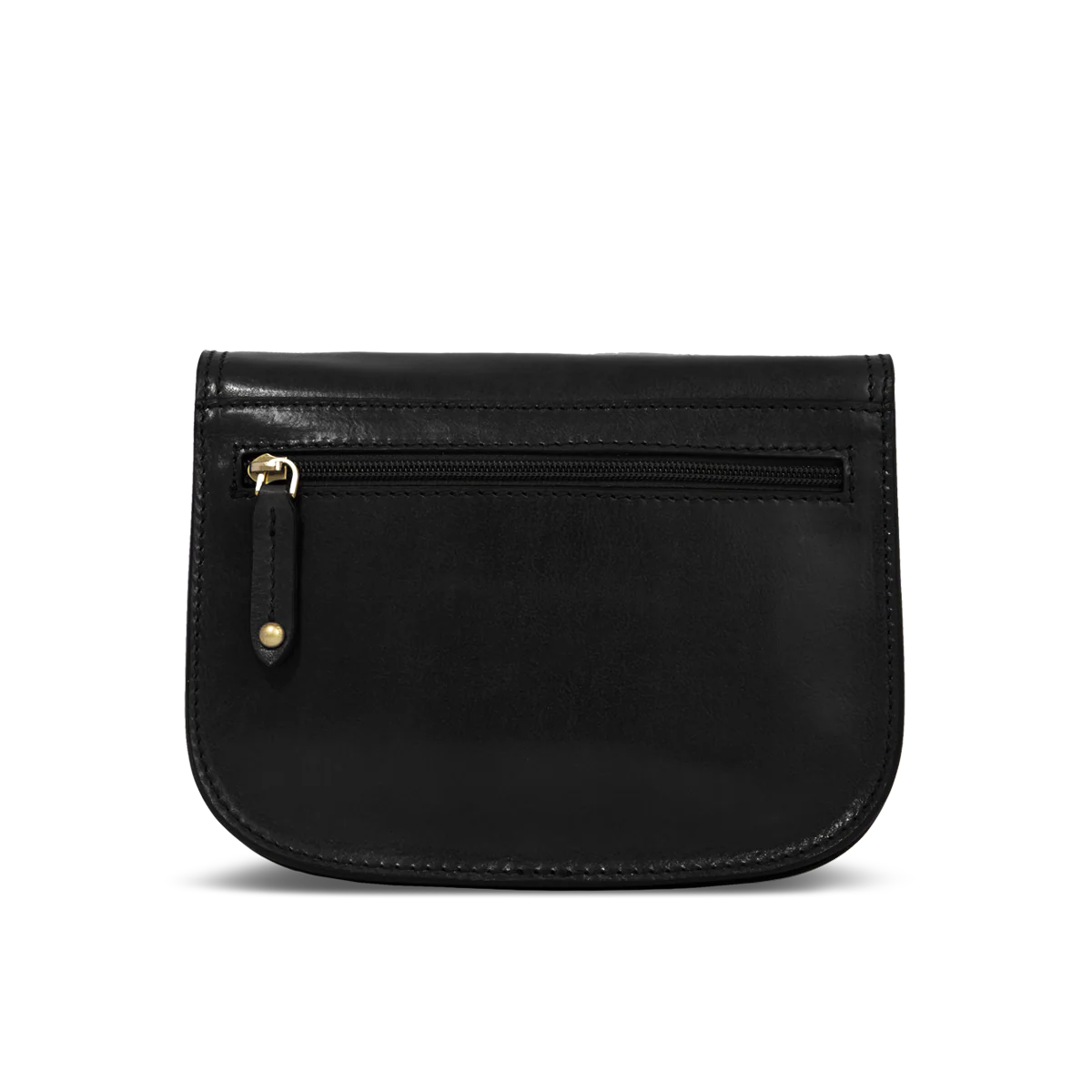Leather shoulder bag with compartments - Image 3