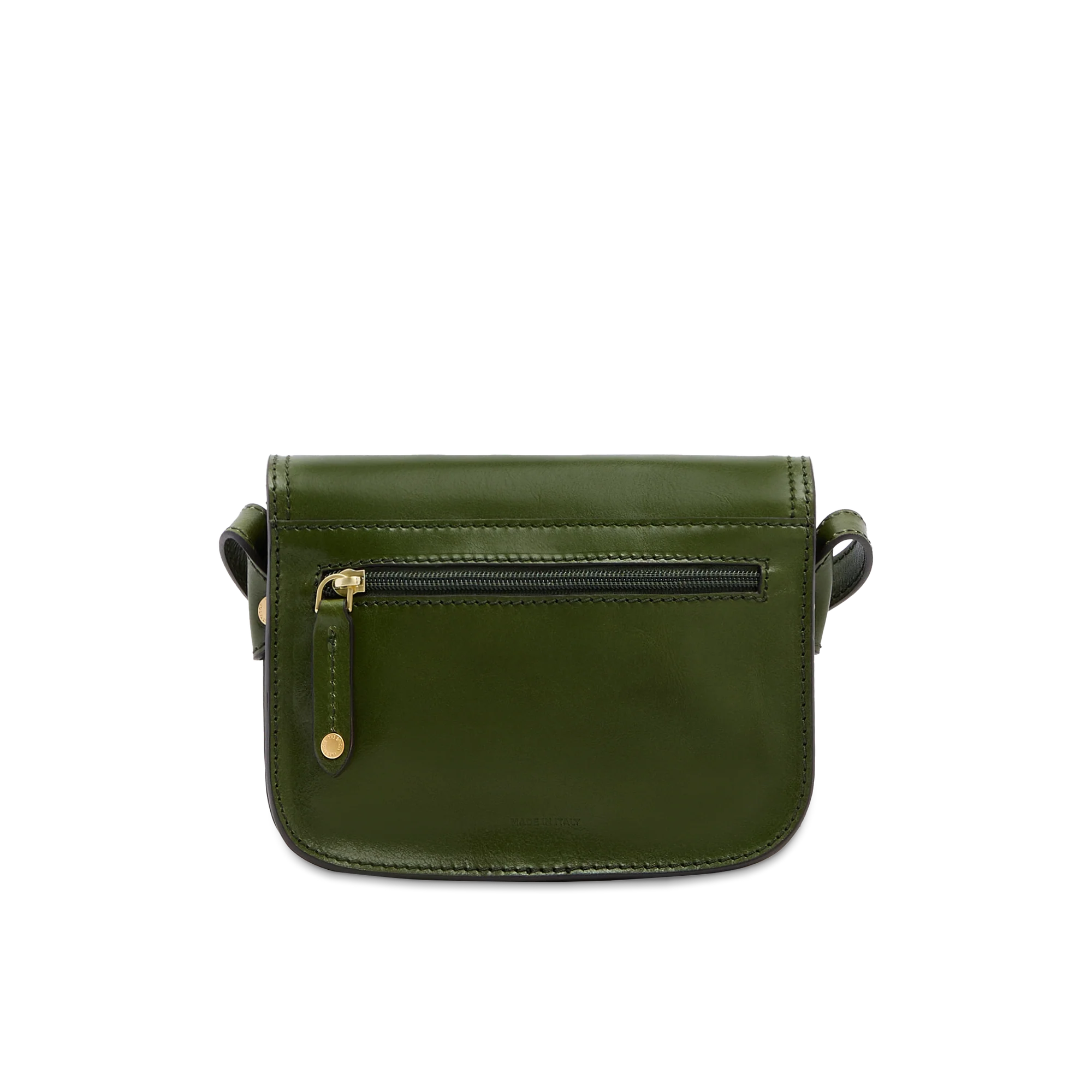Leather crossbody bag with compartments, small size - Image 3
