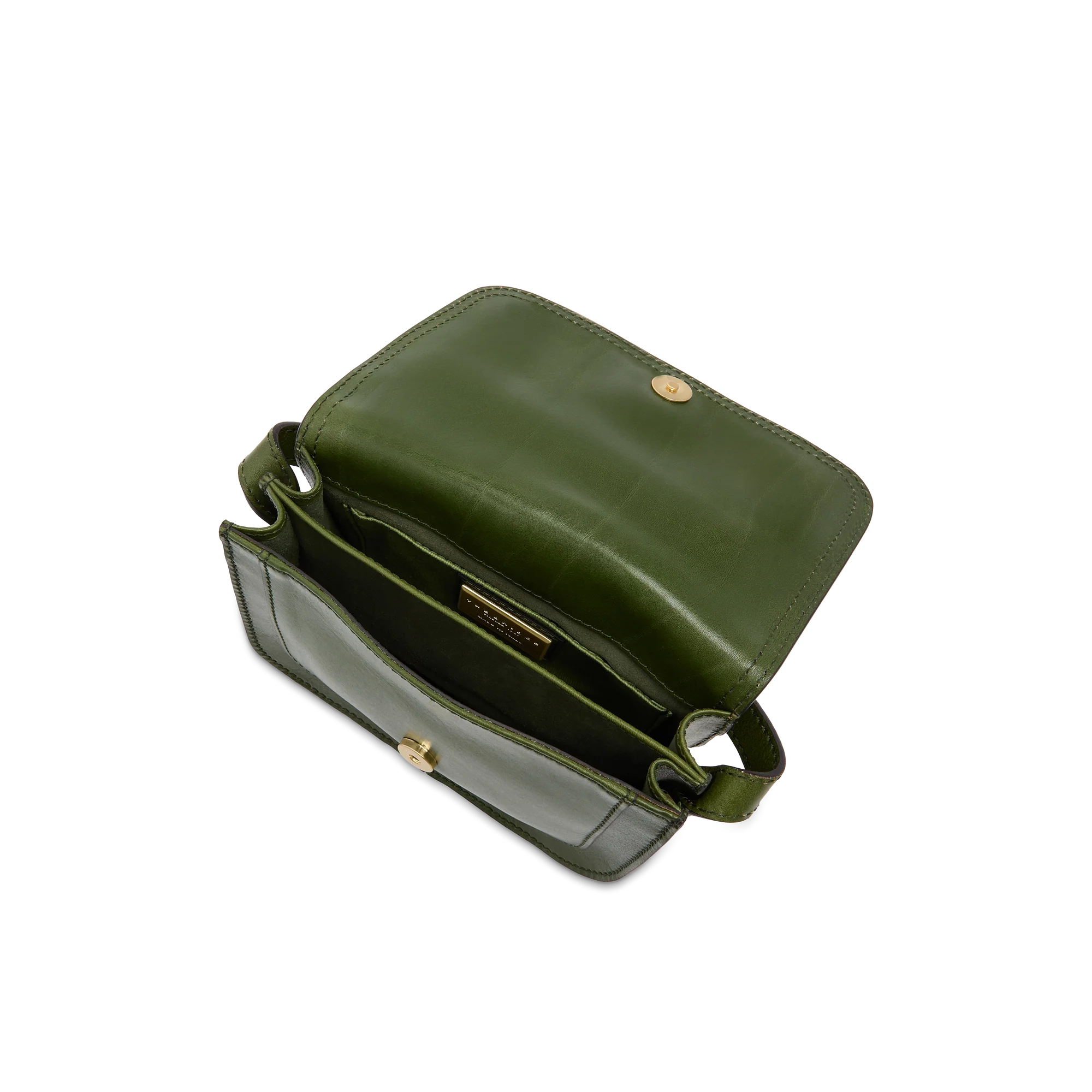 Leather crossbody bag with compartments, small size - Image 4